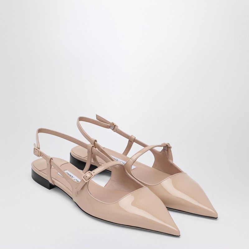 Jimmy Choo Jimmy Choo Scarpa Didi Flat Nude In Patent Leather Size US 8 / IT 38 - 1 Thumbnail