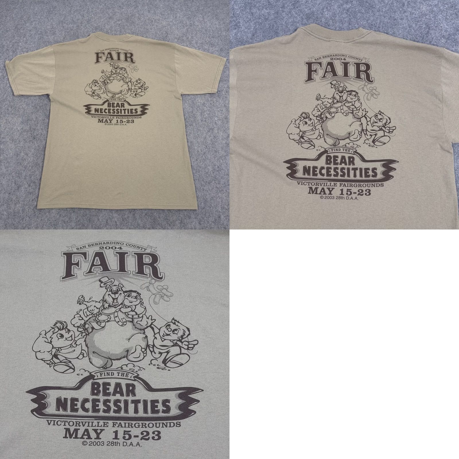 Jerzees VINTAGE Jerzees T-Shirt Short Sleeve 2004 San Bernardino Fair Beige Adult XL Men's Size US XL / EU 56 / 4 - 9 Thumbnail