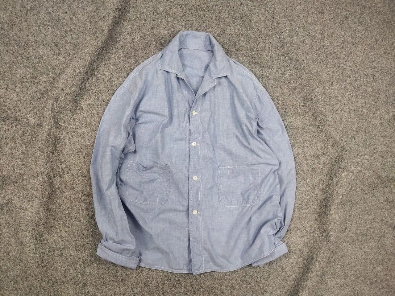 Vintage Vintage 60s-70s French Painter Two pocket Jacket Chore Shirt Size US M / EU 48-50 / 2 - 1 Thumbnail