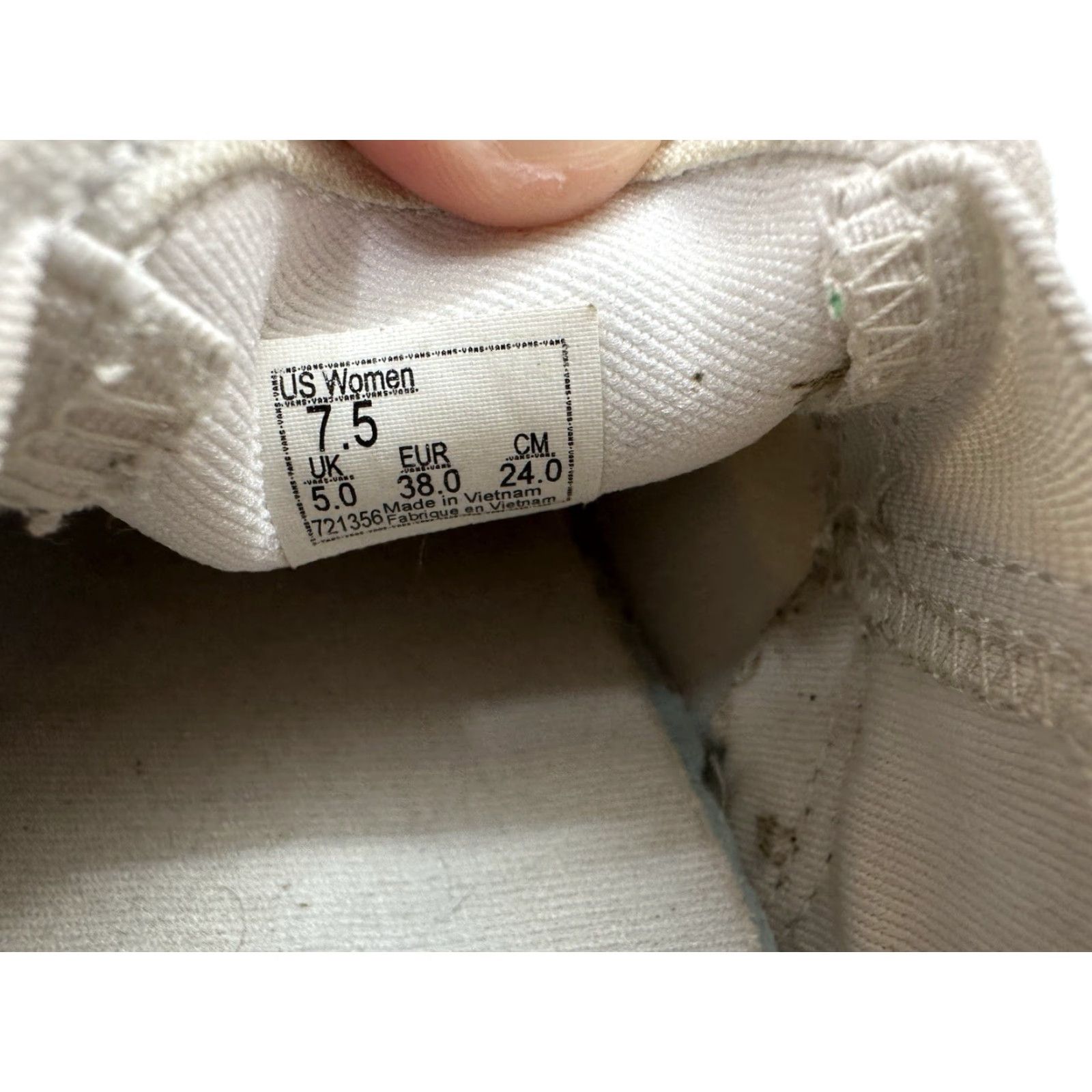 Vans Vans Off The Wall Sneakers Women Size 7.5 White Skateboard Slip On Size US 8 / IT 38 - 3 Thumbnail