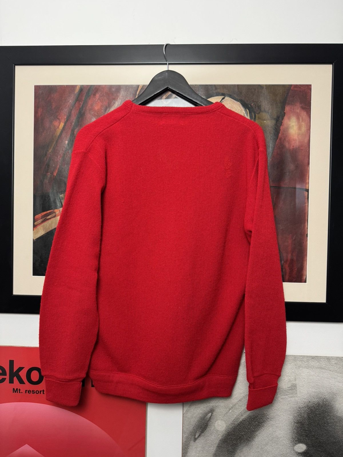 Lacoste Lacoste Vintage 90s Izod Sweater Knit Casual Red Rare Size US L / EU 52-54 / 3 - 3 Thumbnail