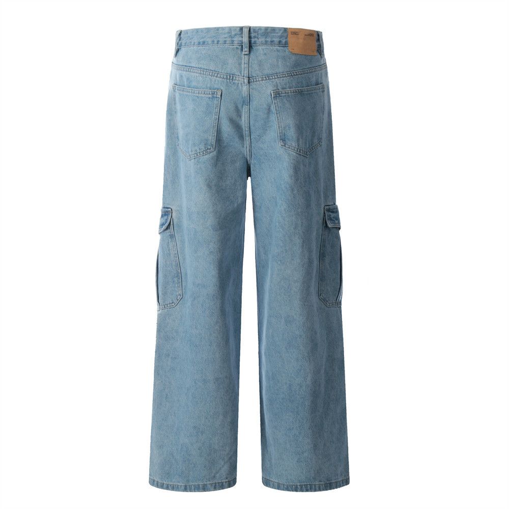 Japanese Brand × Jean Men's loose straight multi-pocket washed cargo jeans Size US 32 / EU 48 - 2 Thumbnail