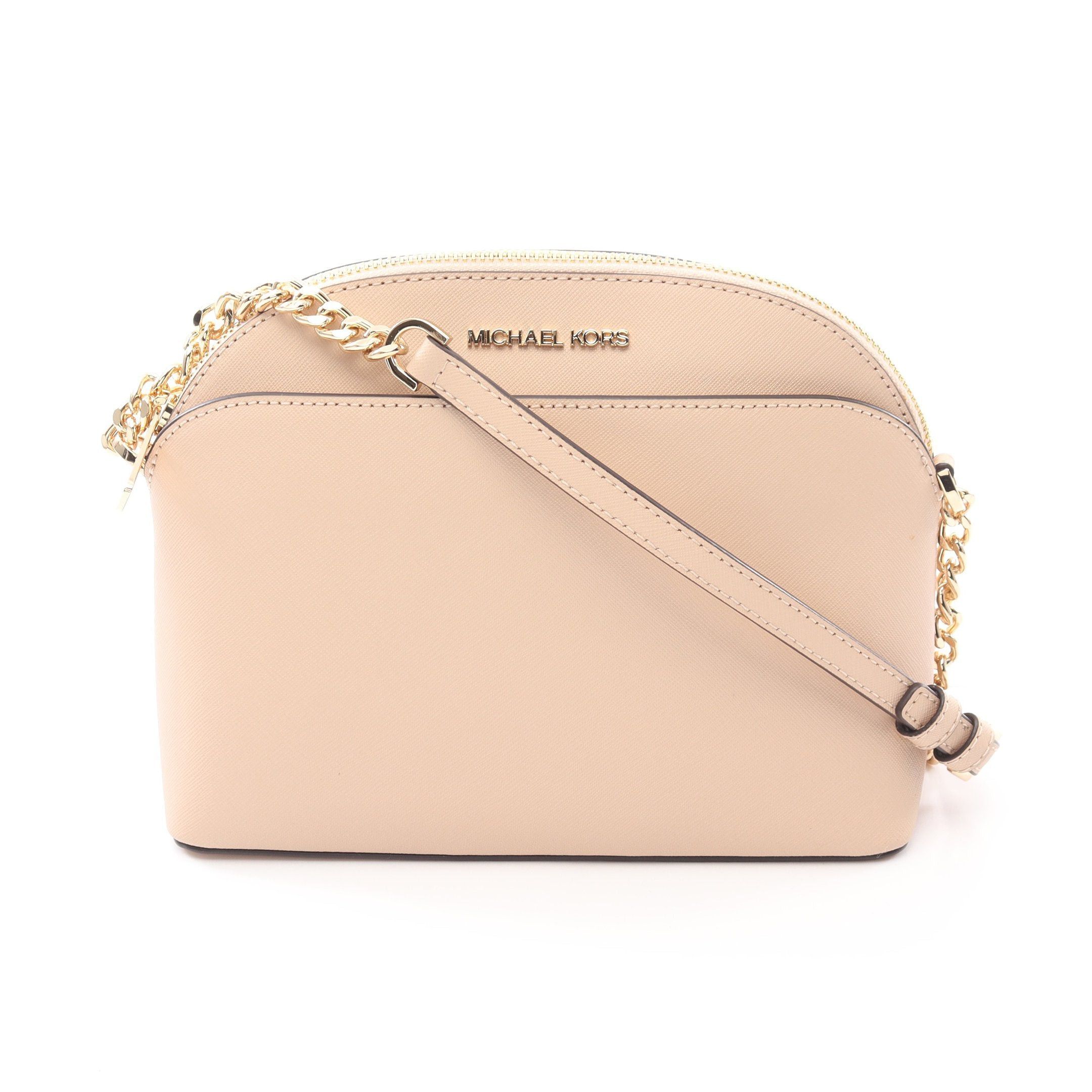 Michael Kors Michael Kors Emmy Chain Shoulder Bag Leather Beige Size ONE SIZE - 1 Thumbnail