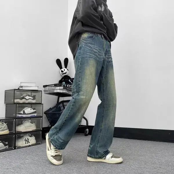 VIBE Vintage distressed washed corrugated bootcut jeans Size US 34 / EU 50 - 2 Thumbnail