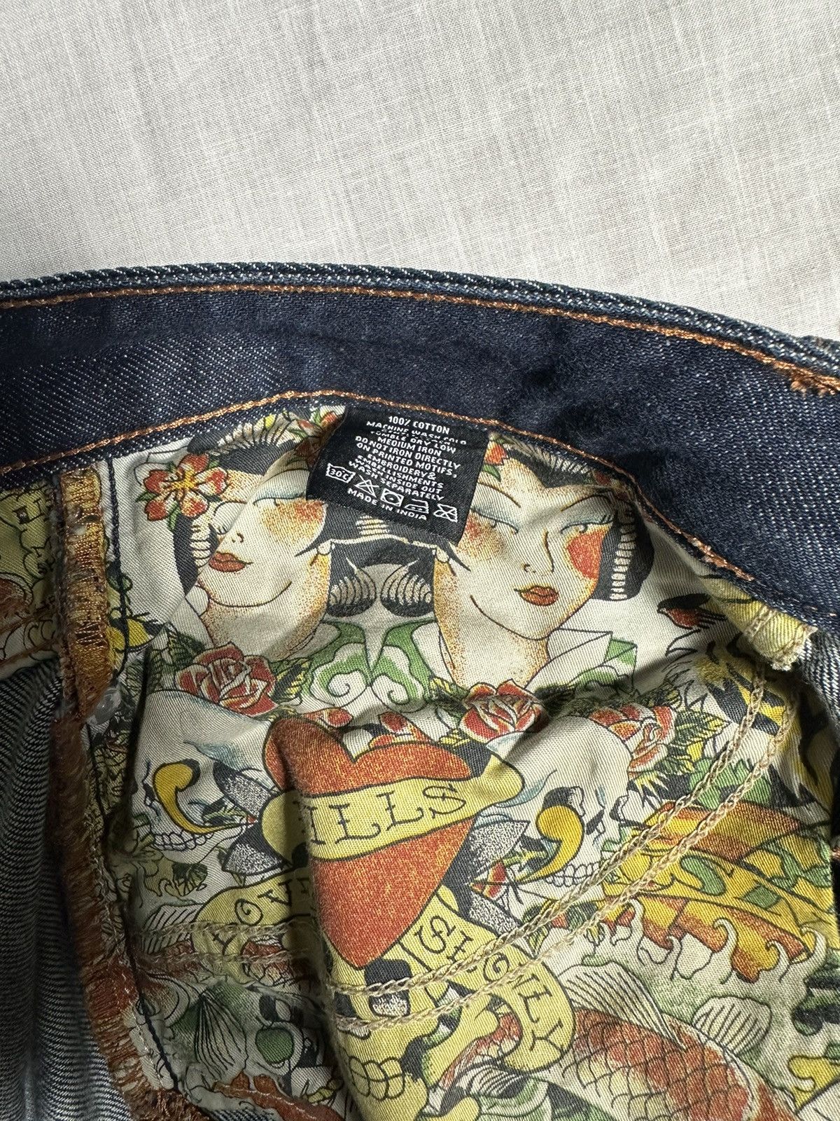 Christian Audigier × Ed Hardy × Vintage Y2K Ed Hardy Jeans Size US 34 / EU 50 - 10 Thumbnail