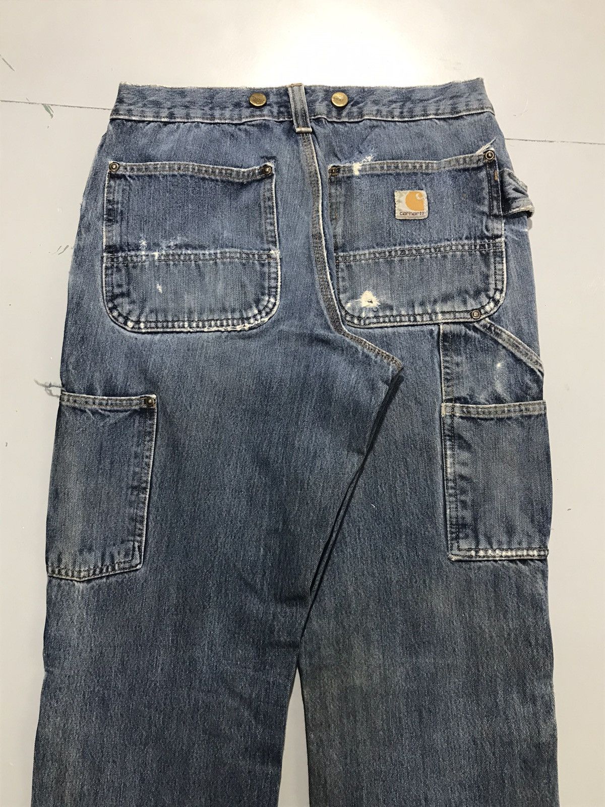 Carhartt Vintage Carhartt |10 repaired double knee workwear denim Size US 28 / EU 44 - 12 Thumbnail