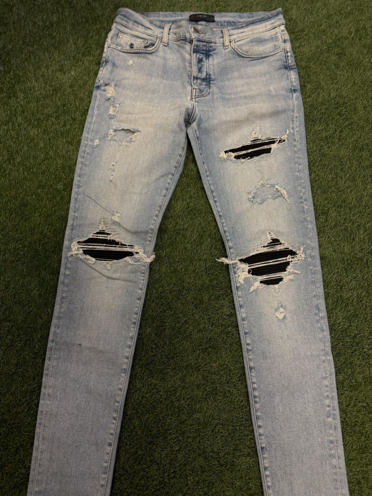 Amiri Amiri MX1 Jeans Black Patch Blue Pants Size 33 CLEAN 🧼 Size US 33 - 3 Thumbnail