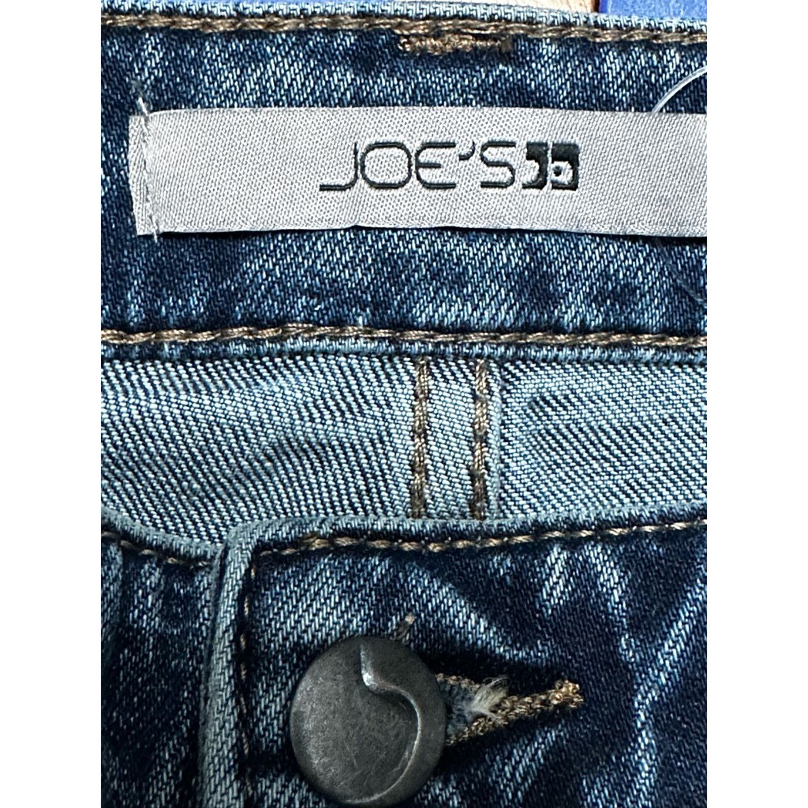 Joe's Joes Jeans Jean Shorts Cuffed Dark Whiskered Raw Hem 24 New Size 24" / US 00 / IT 34 - 7 Thumbnail