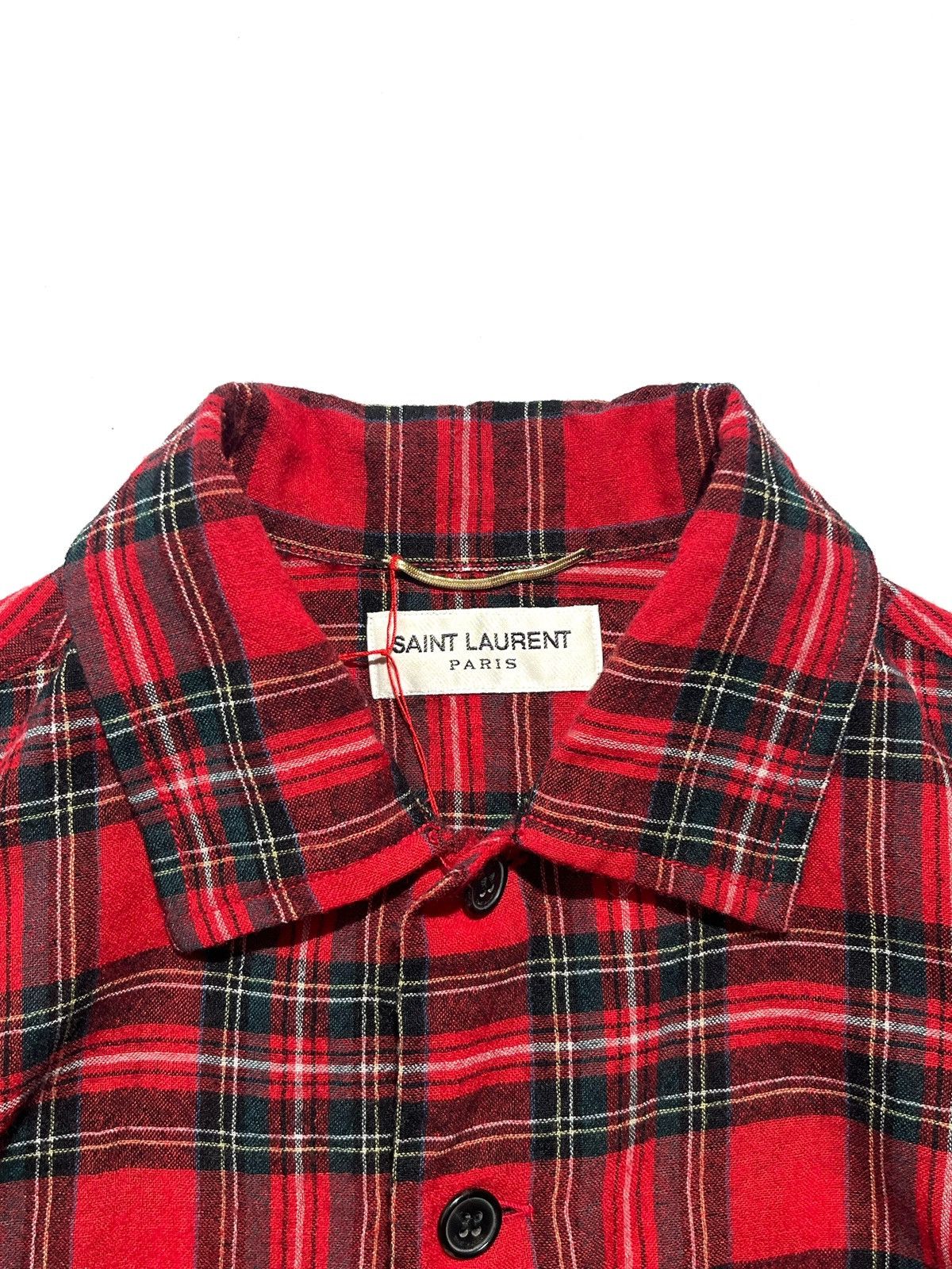 Saint Laurent Paris FW15 Saint Laurent Red Wool Flannel by Hedi Slimane Size XS / US 0-2 / IT 36-38 - 2 Thumbnail