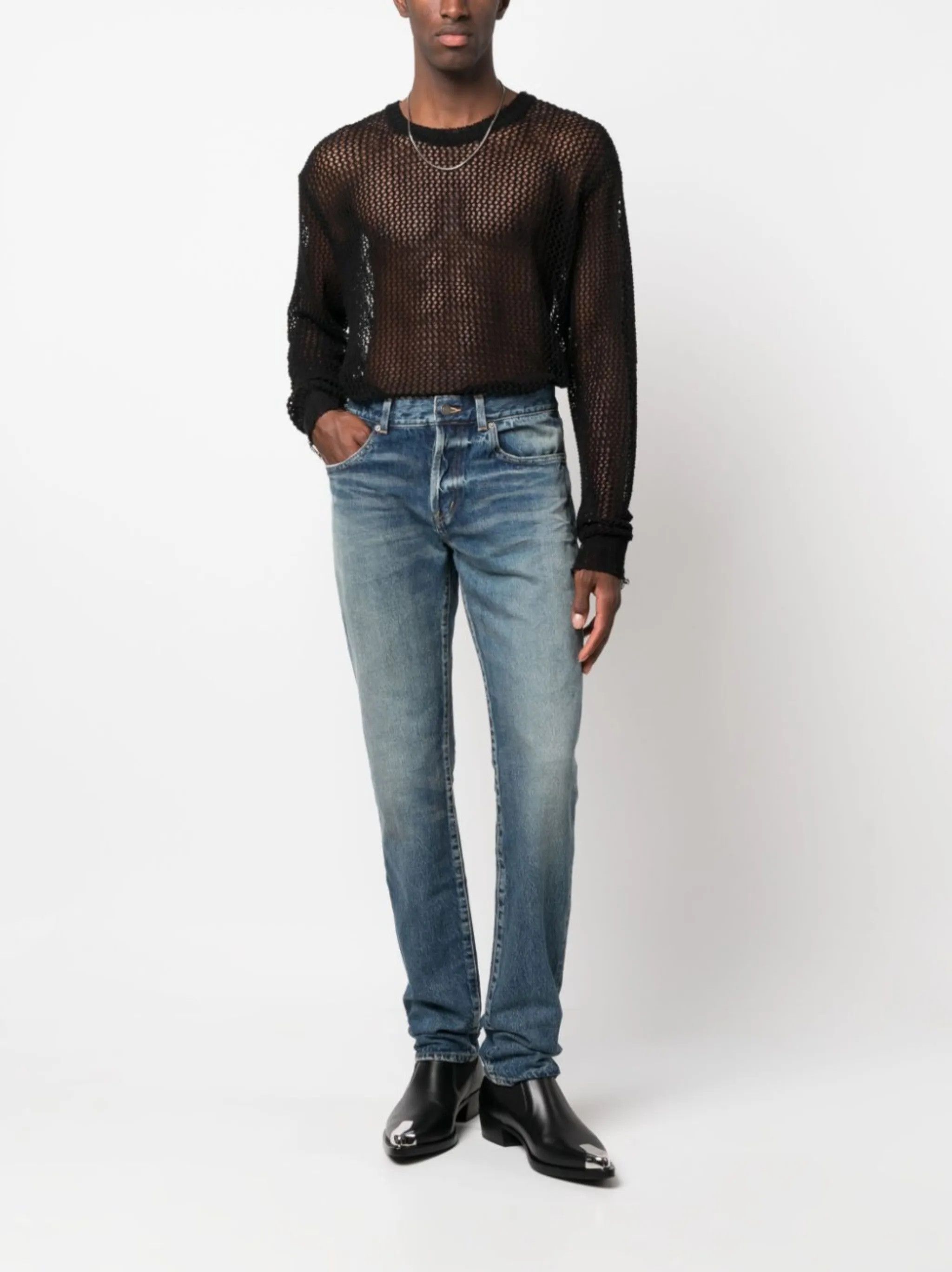 Saint Laurent Paris Saint Laurent Paris D18 Jeans - Hydrangea Blue Denim Size US 30 / EU 46 - 2 Thumbnail