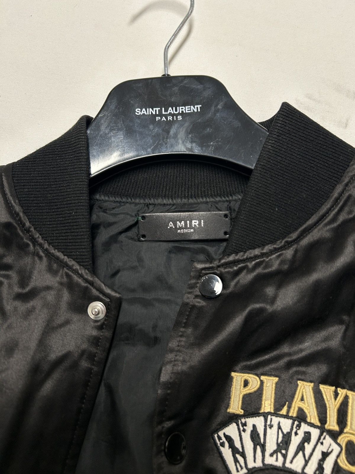 Amiri 2017 Players Club Satin Bomber Size US M / EU 48-50 / 2 - 5 Thumbnail
