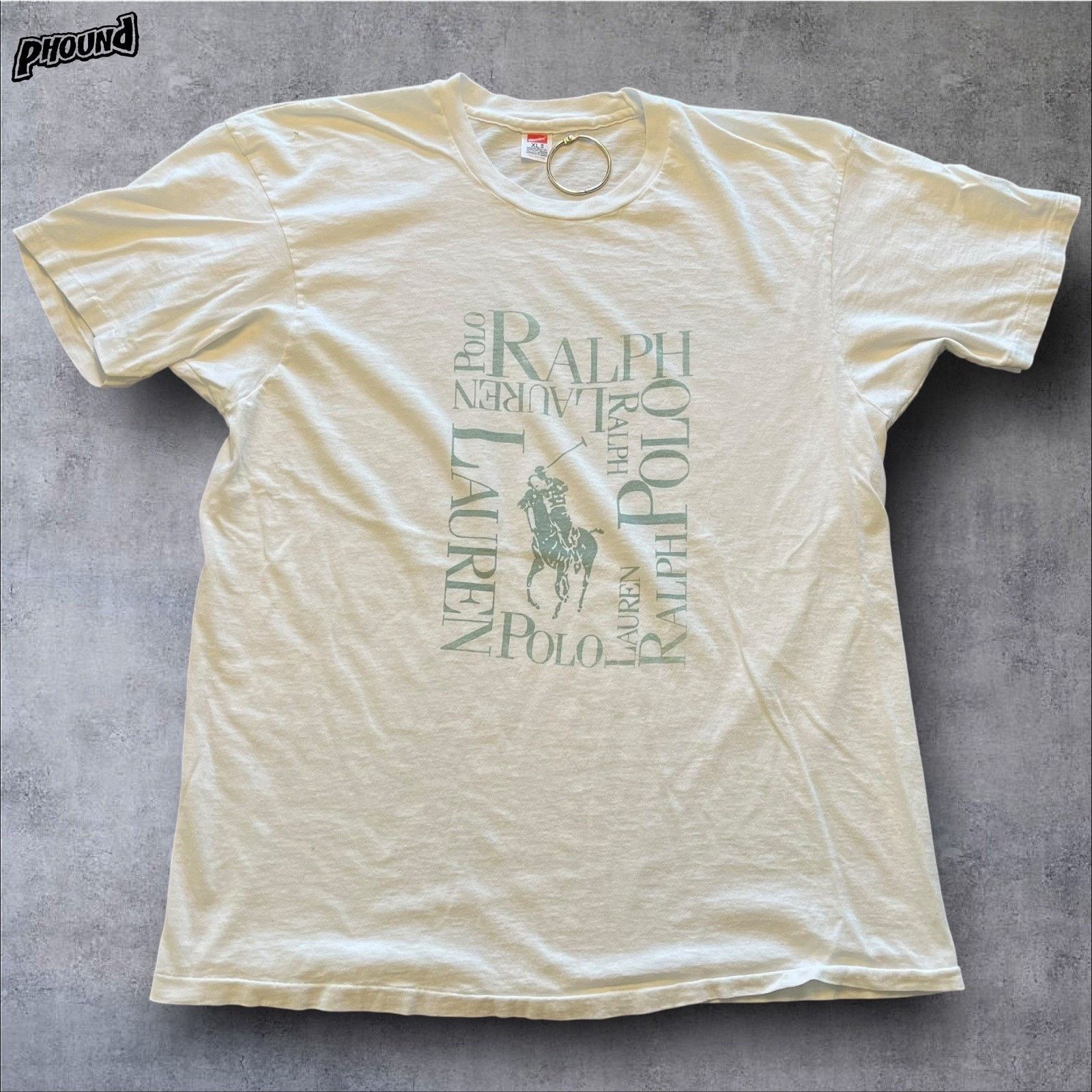 Hanes Team Polo Random 80s Boot T-Shirt XL Single Stitch 90s thin Size US XL / EU 56 / 4 - 1 Thumbnail