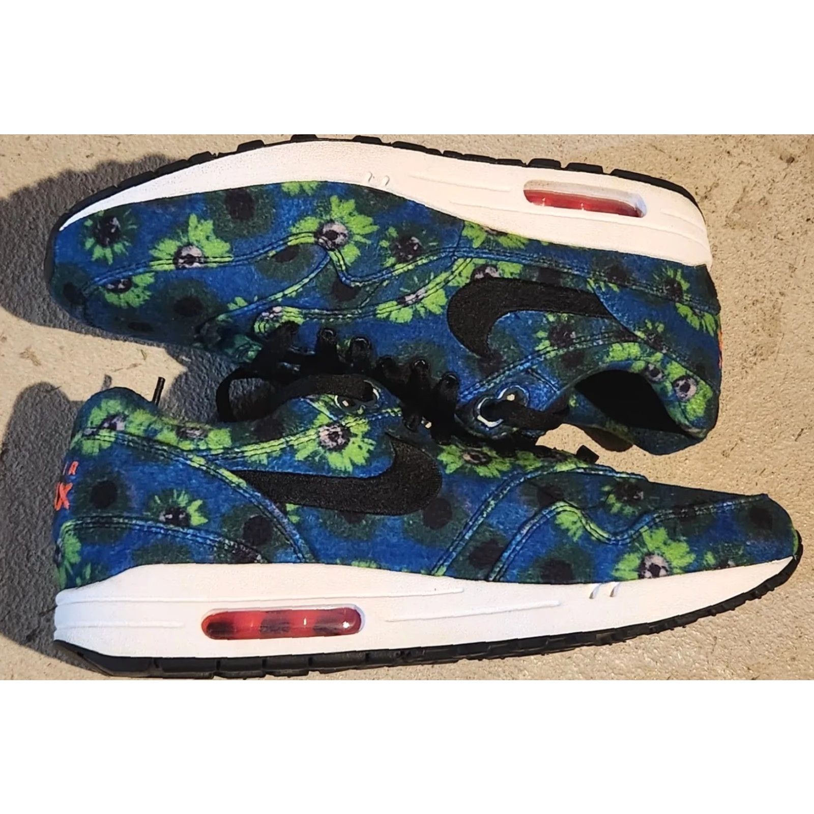 Nike Nike Air Max 1 Premium SE 'Floral Mowabb' Fleece Men’s Size 10 858876-002 Color Blue 90s Floral Tropical Nike Sneaker Mens Size US M / EU 48-50 / 2 - 2 Thumbnail