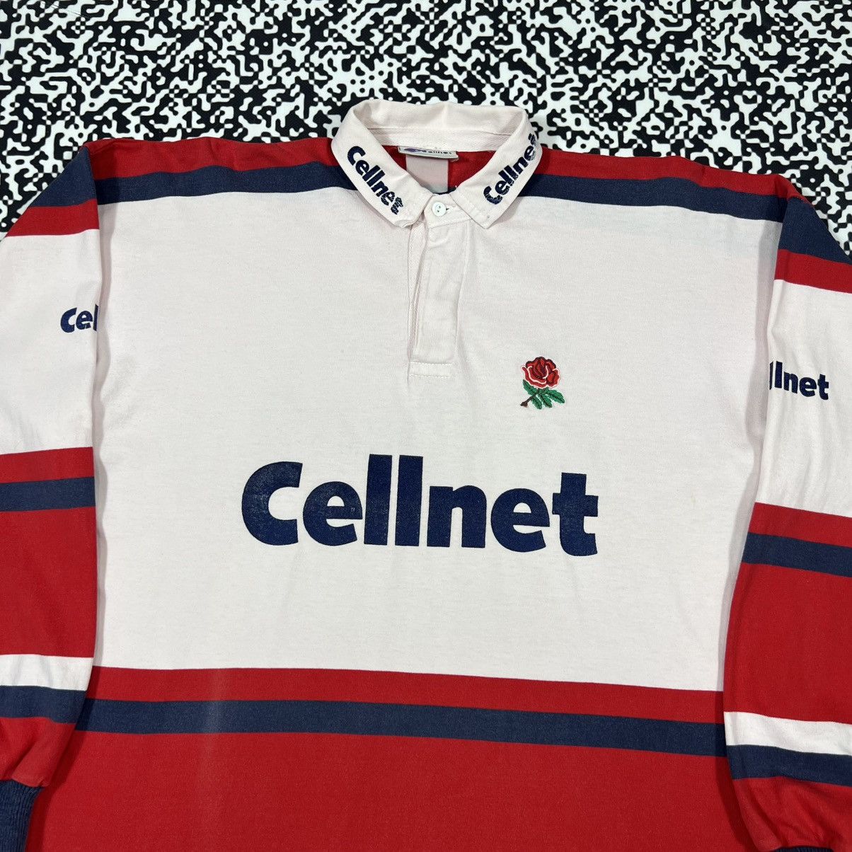 Vintage Vintage 90s England Rugby Jersey Cellnet Retro Sport Style Size US XL / EU 56 / 4 - 4 Thumbnail
