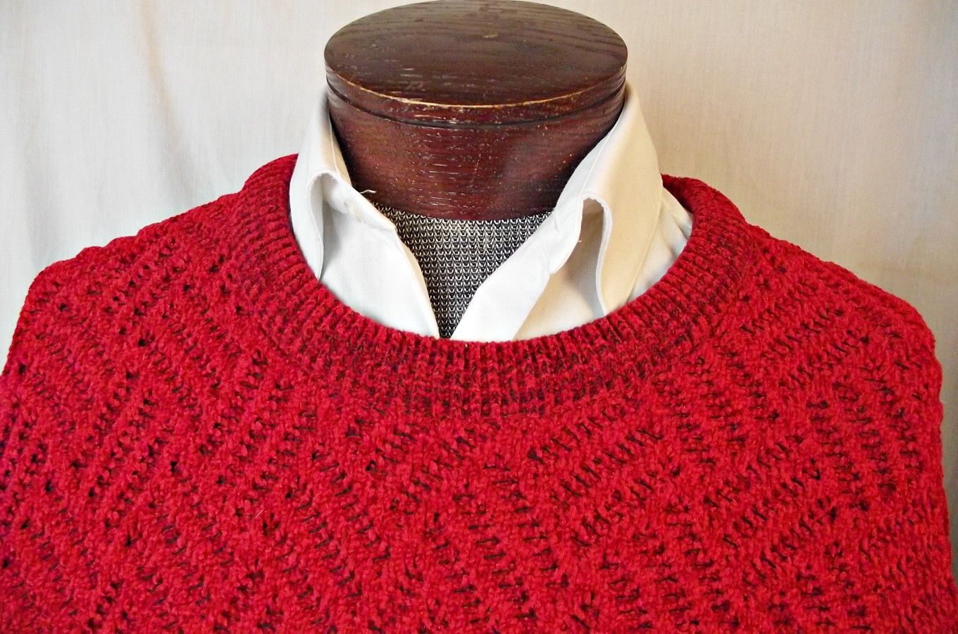 Tundra Canada CHUNKY Vtg Tundra Canada Mens Textured Sweater Red w/ Black Size US XL / EU 56 / 4 - 3 Thumbnail