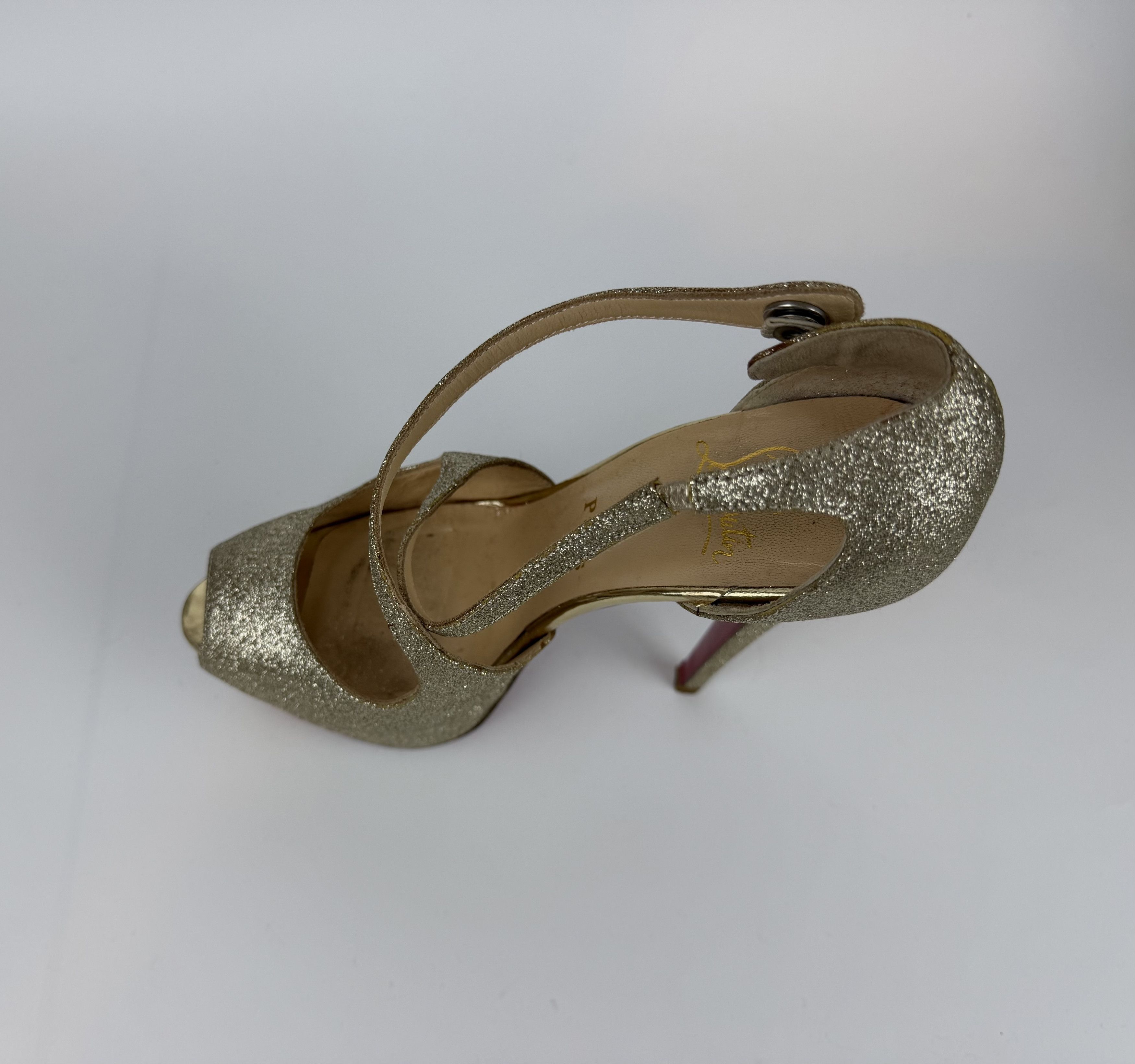 Christian Louboutin CHRISTIAN LOUBOUTIN EXAGONA GLITTER PLATFORM PUMPS Size US 6.5 / IT 36.5 - 4 Thumbnail