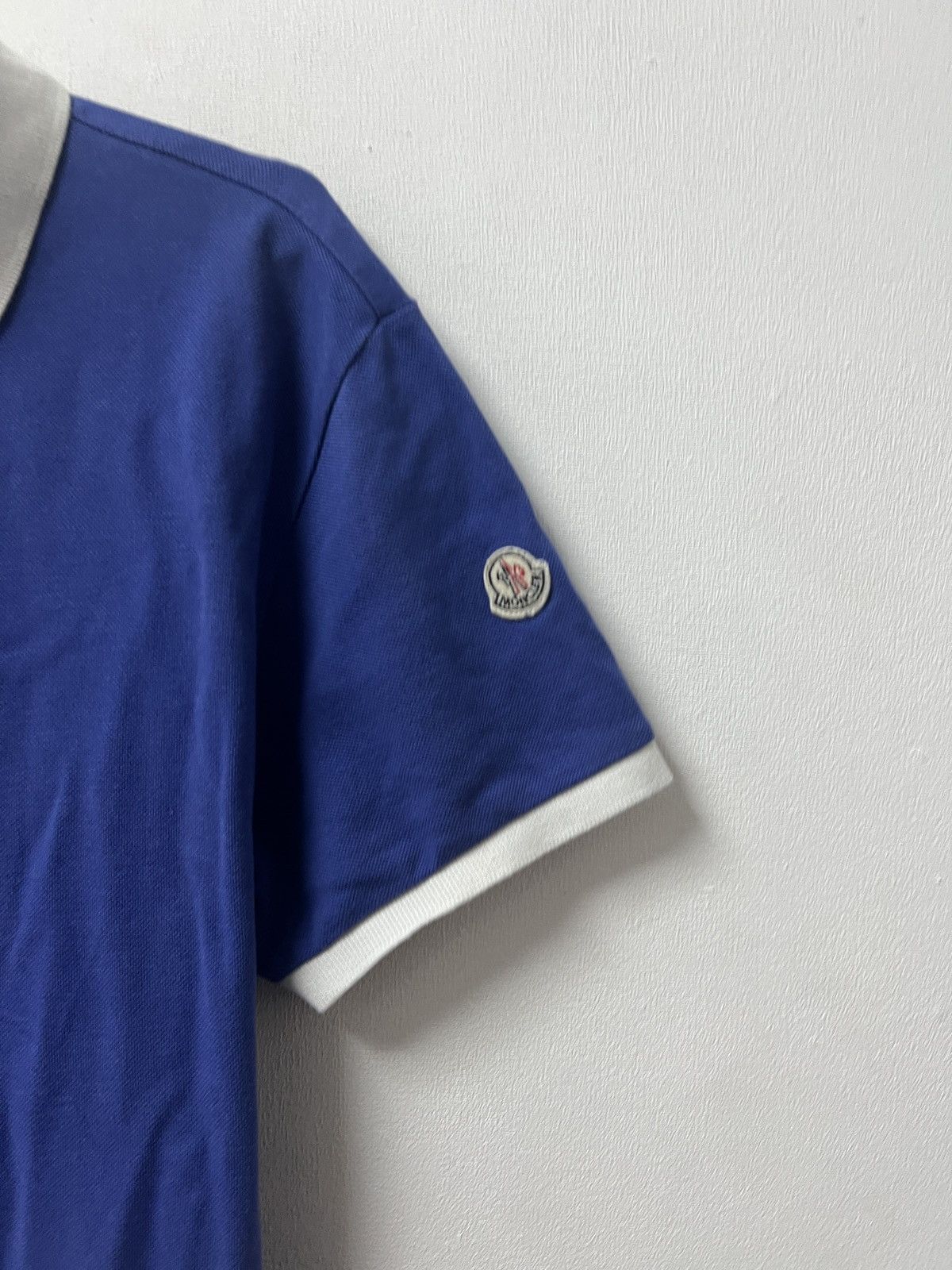 Moncler Moncler Polo T-Shirt Blue Y2K Mens Size US XL / EU 56 / 4 - 3 Thumbnail