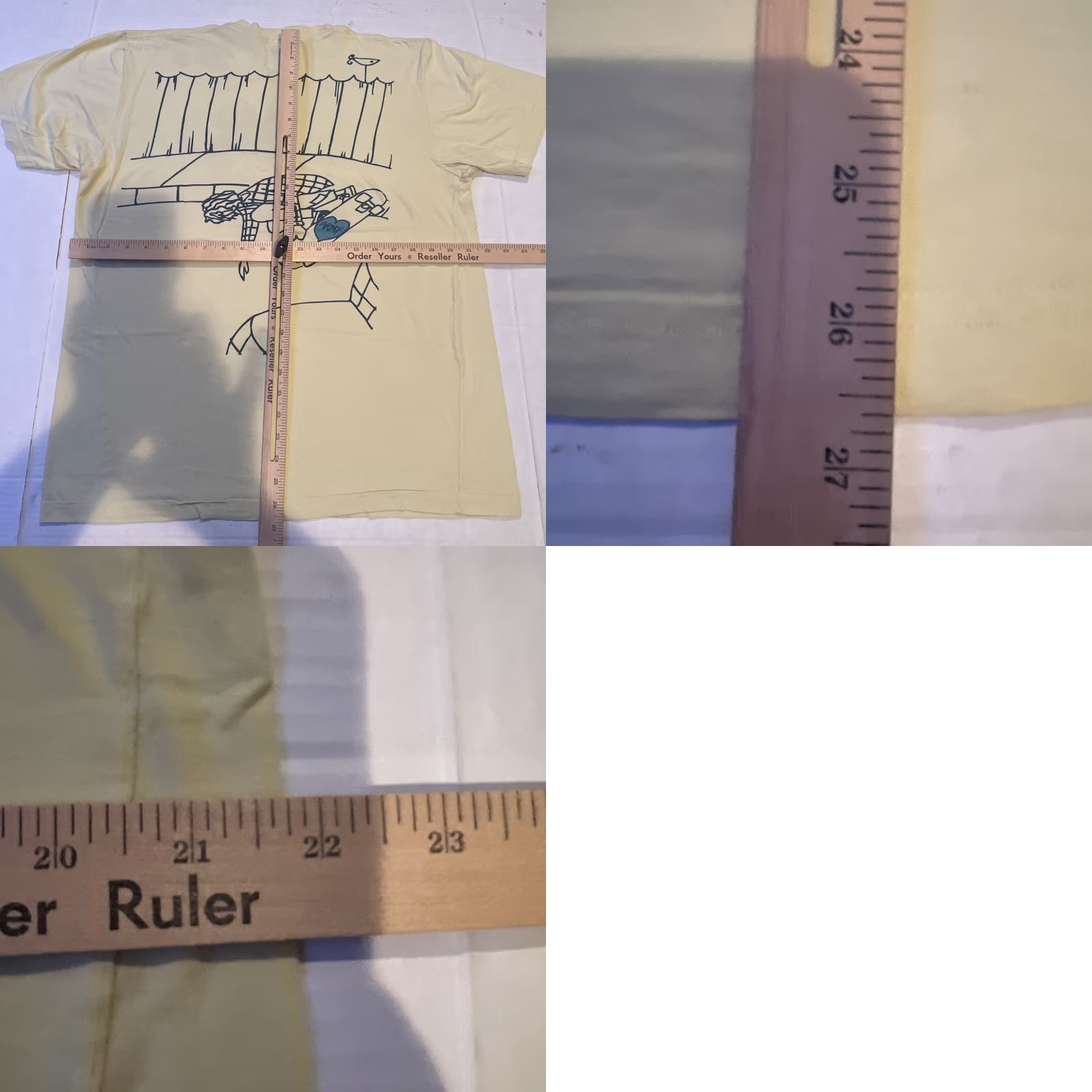 Logo 7 VINTAGE Ando & Friends Shirt Surfing Fish Logo Yellow L Mens Short Sleeve Crew Neck Double-Sided Limited Edition Size US L / EU 52-54 / 3 - 8 Thumbnail