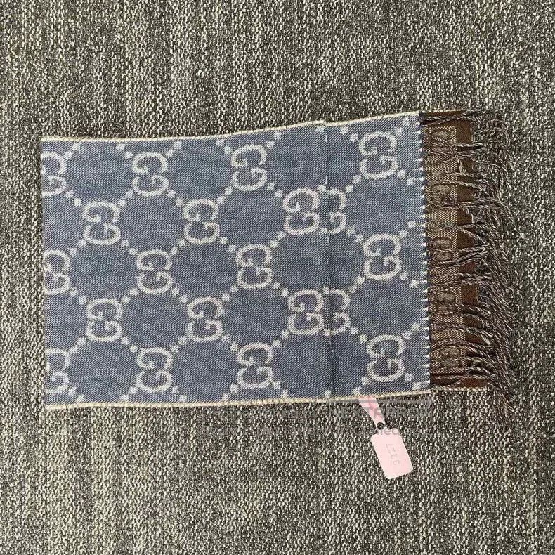 Gucci Gucci Double G jacquard tassel knitted double-sided scarf Size ONE SIZE - 5 Thumbnail