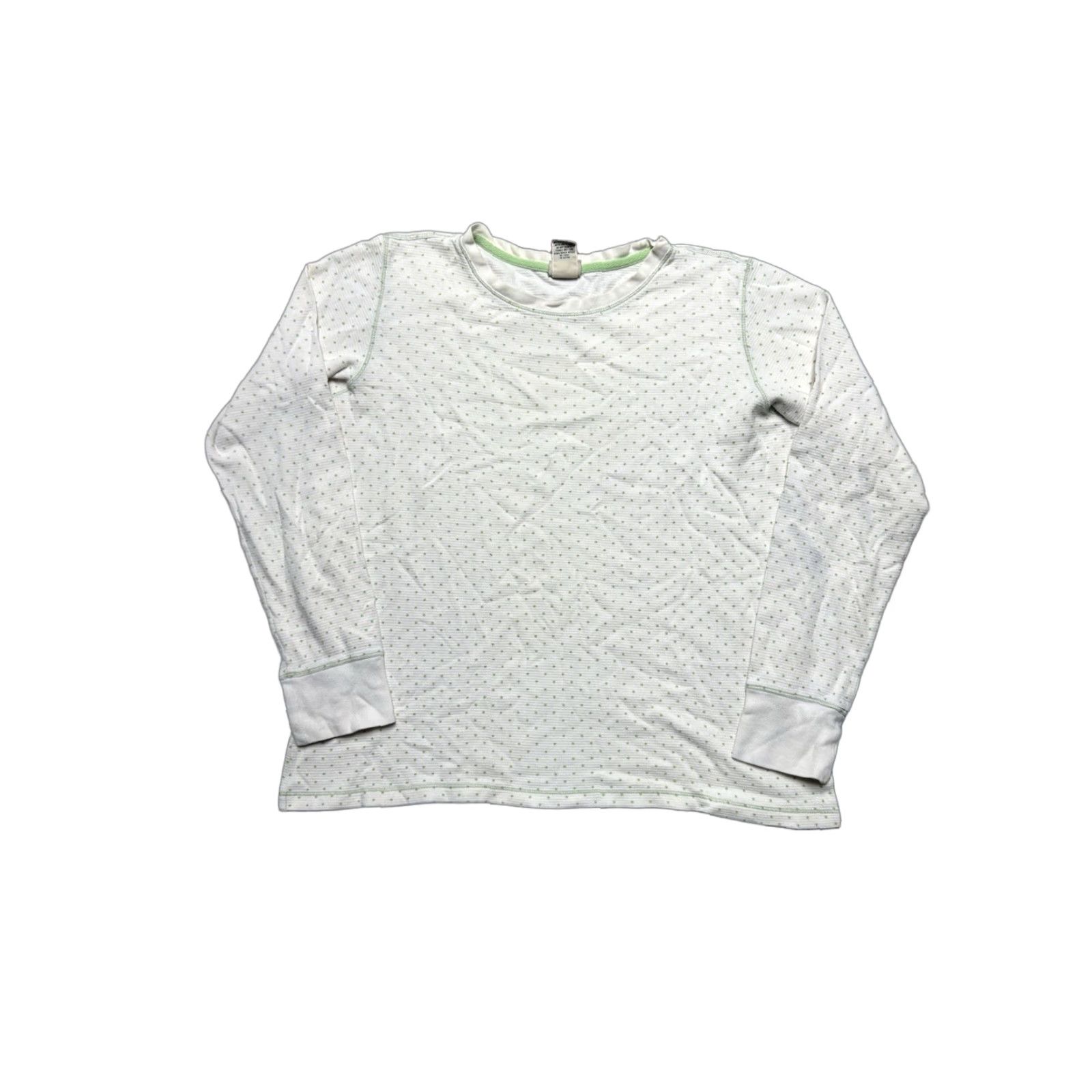 Vintage VINTAGE L.L. Bean waffle knit thermal shirt polka dot base layer Women’s Large Shirt Size L / US 10 / IT 46 - 1 Thumbnail