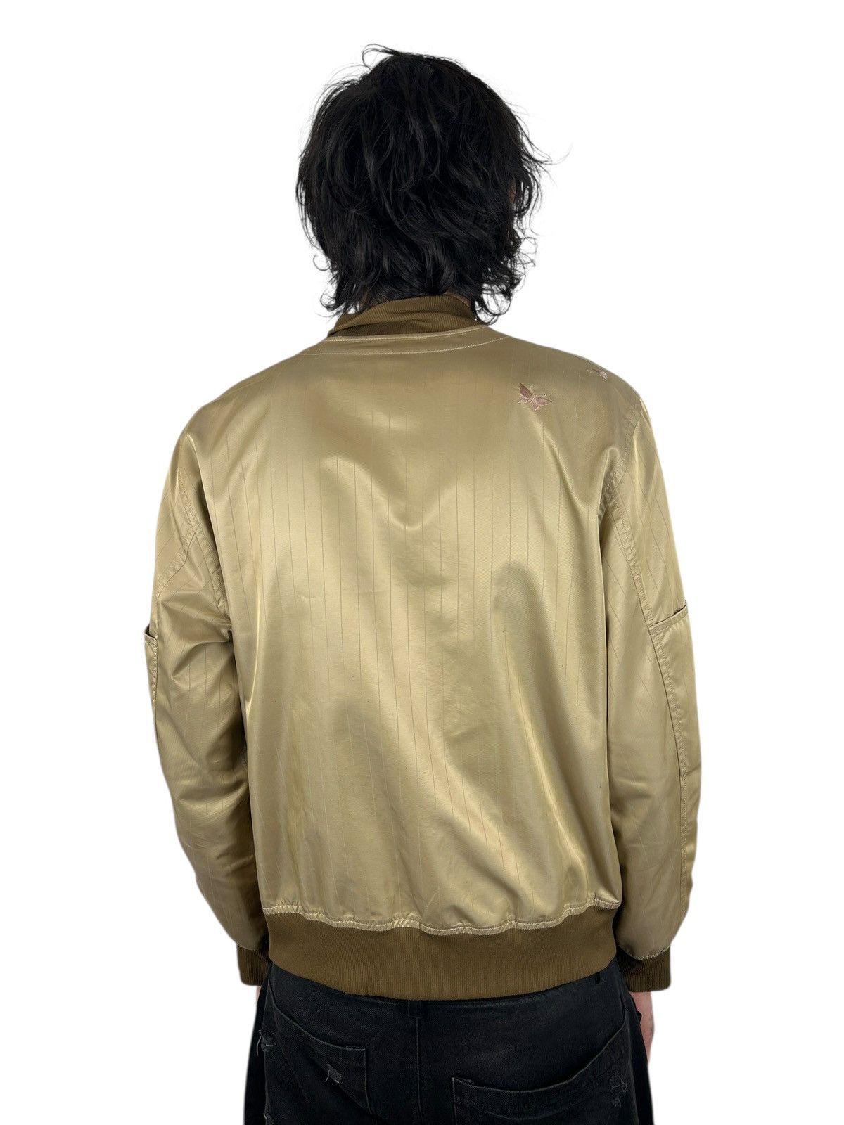 PPFM 2000s PPFM Satin Pinstripe Embroidered Baseball Bomber (M) Size US M / EU 48-50 / 2 - 4 Thumbnail