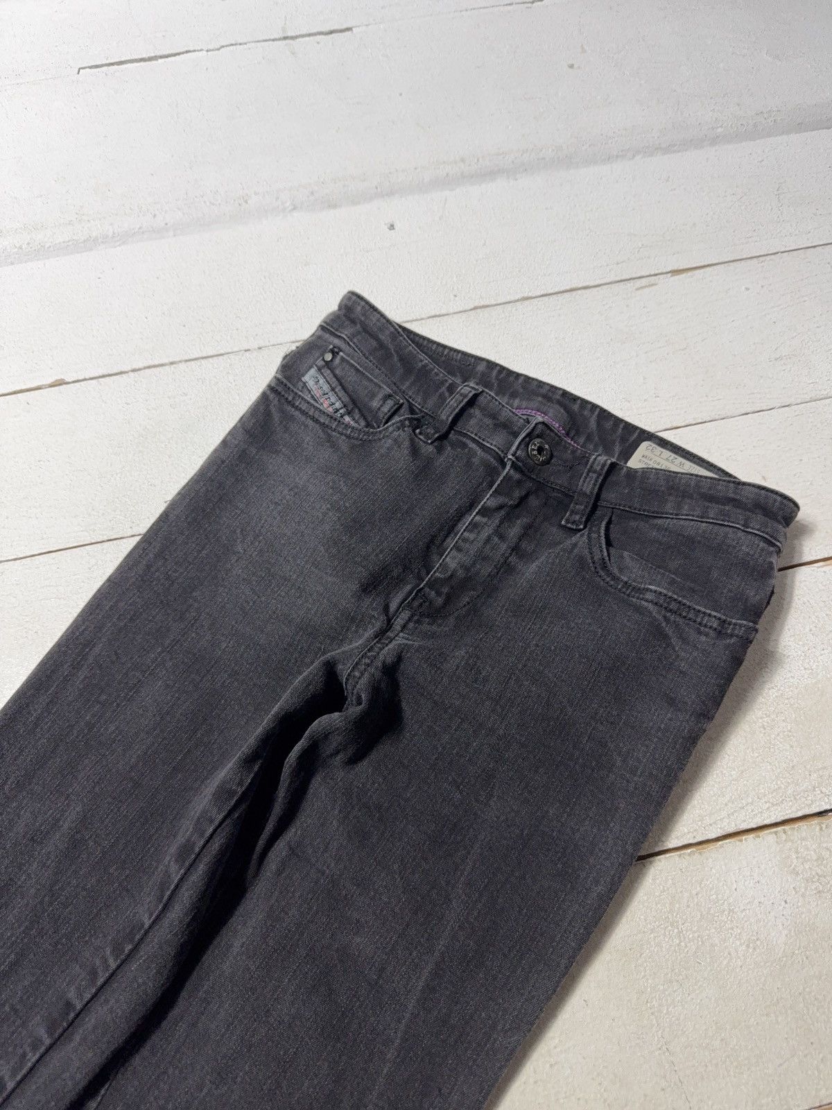 Diesel Luxury Diesel Skinzee Super Slim Skinny Black Stretch Jeans Size 27" / US 4 / IT 40 - 6 Thumbnail