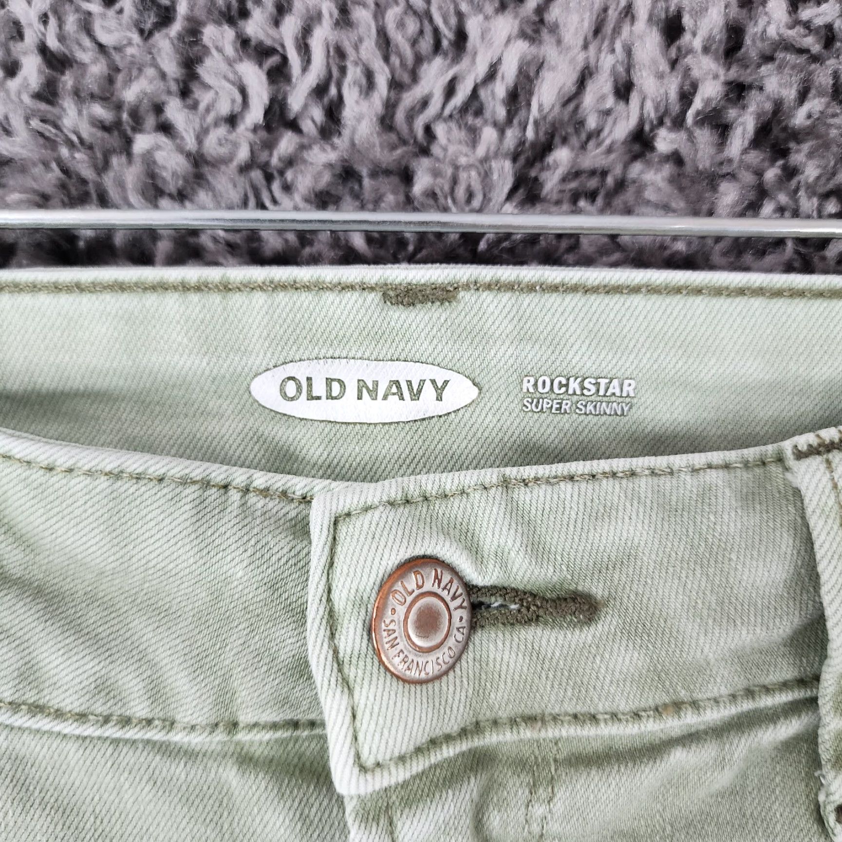 Old Navy OLD NAVY Rockstar Skinny Jeans Womens Light Green Size 28x28 Size 28" / US 6 / IT 42 - 3 Thumbnail