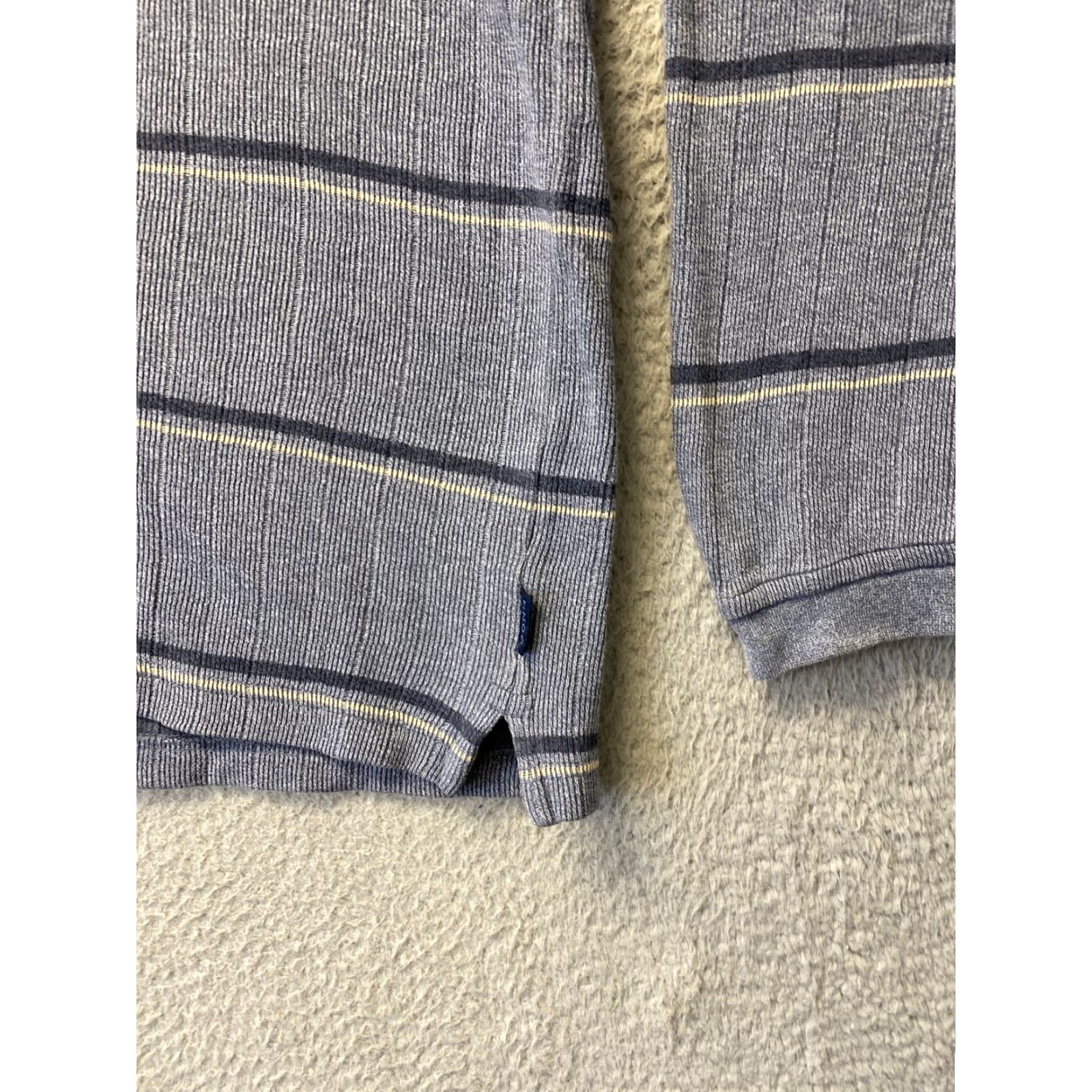 Izod IZOD Men’s Shirt L Gray Long Sleeves Pullover Collar 3 Buttons/ 98-53 Shirt Mens Classic Outdoor Size US L / EU 52-54 / 3 - 2 Thumbnail