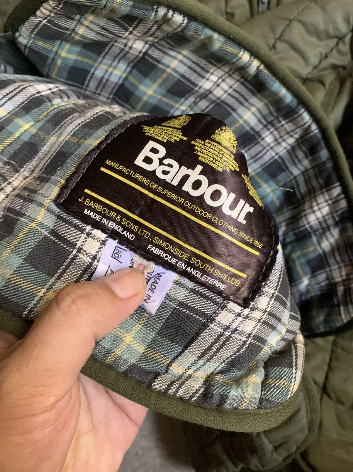 Barbour Vintage 90s Barbour Hunting Quilted Shooting Jacket Size US XL / EU 56 / 4 - 5 Thumbnail