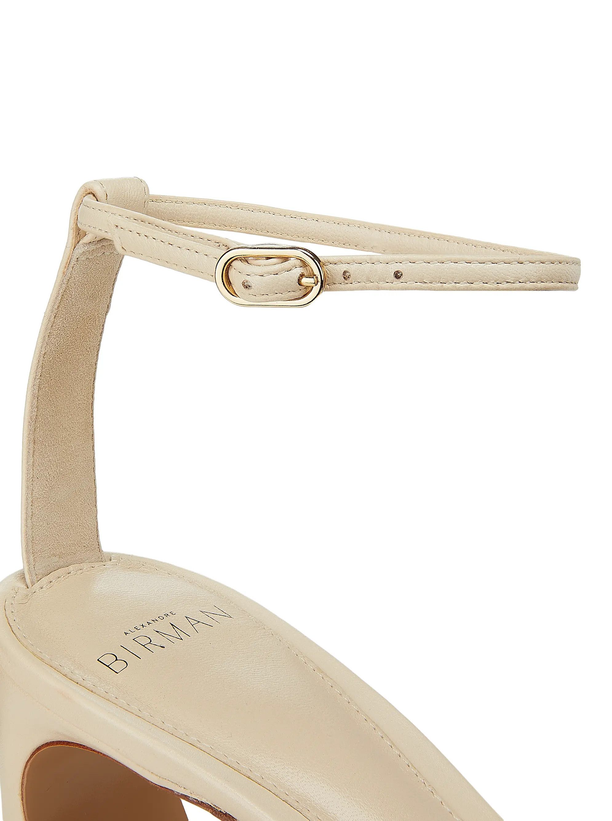 Alexandre Birman os11x0126 Clarita 60mm Leather Sandals in Beige Size US 7 / IT 37 - 4 Thumbnail