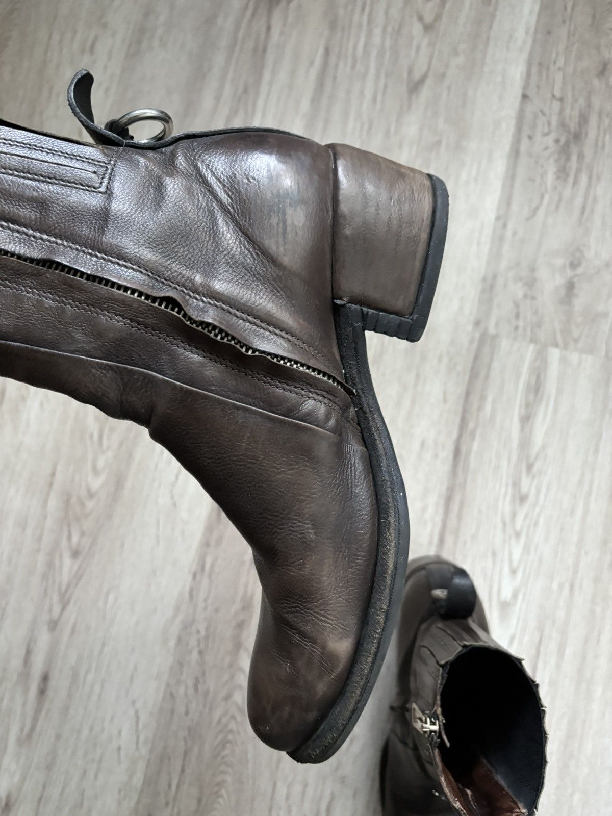 A.S.98 A.S.98 Leather Biker Gothic Boots High Heel EU37 US6.5 Size US 6.5 / IT 36.5 - 10 Thumbnail