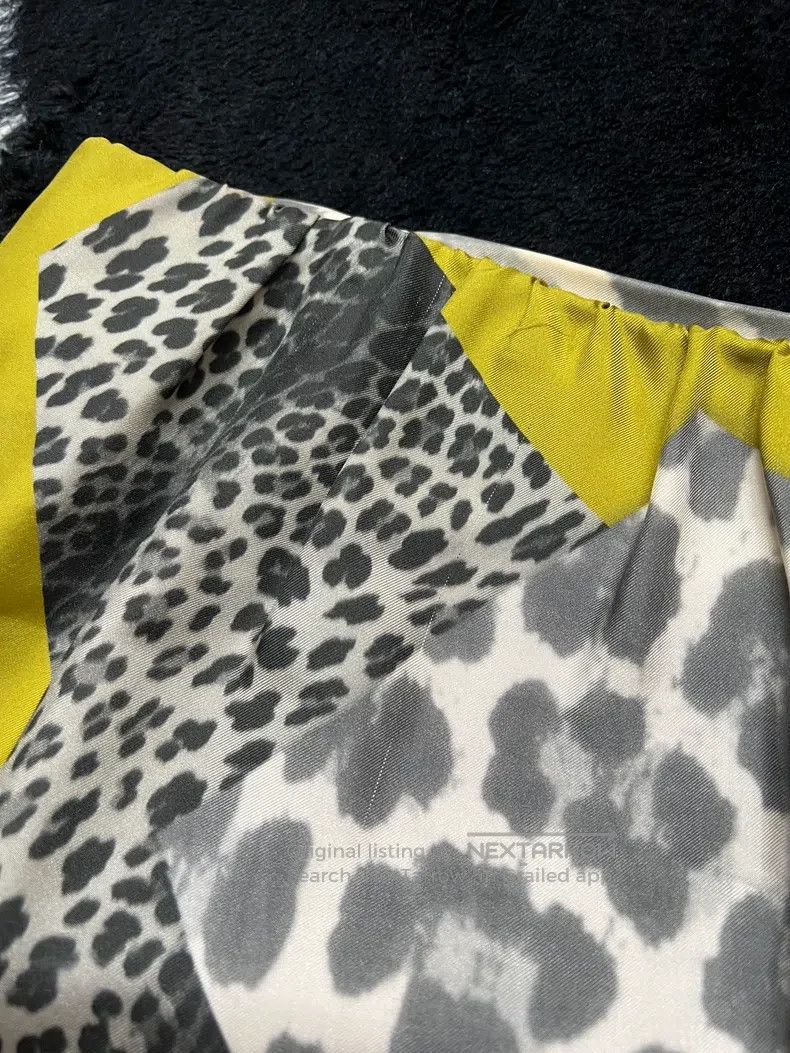 Dries Van Noten Dries Van Noten Silk Leopard Print Midi Skirt Size 37" - 4 Thumbnail
