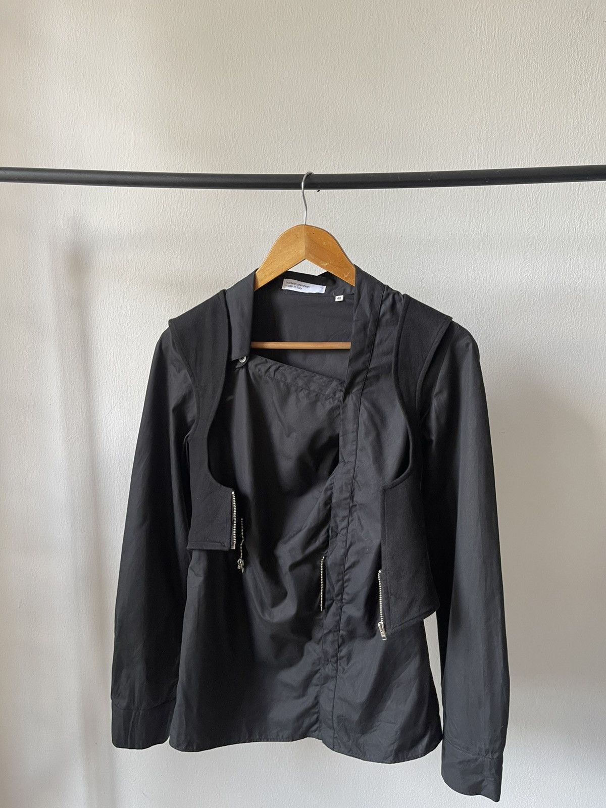 Hussein Chalayan HUSSEIN CHALAYAN 2000S BLACK ASYMMETRICAL AVANT GARDE ZIPPER Size S / US 4 / IT 40 - 2 Thumbnail