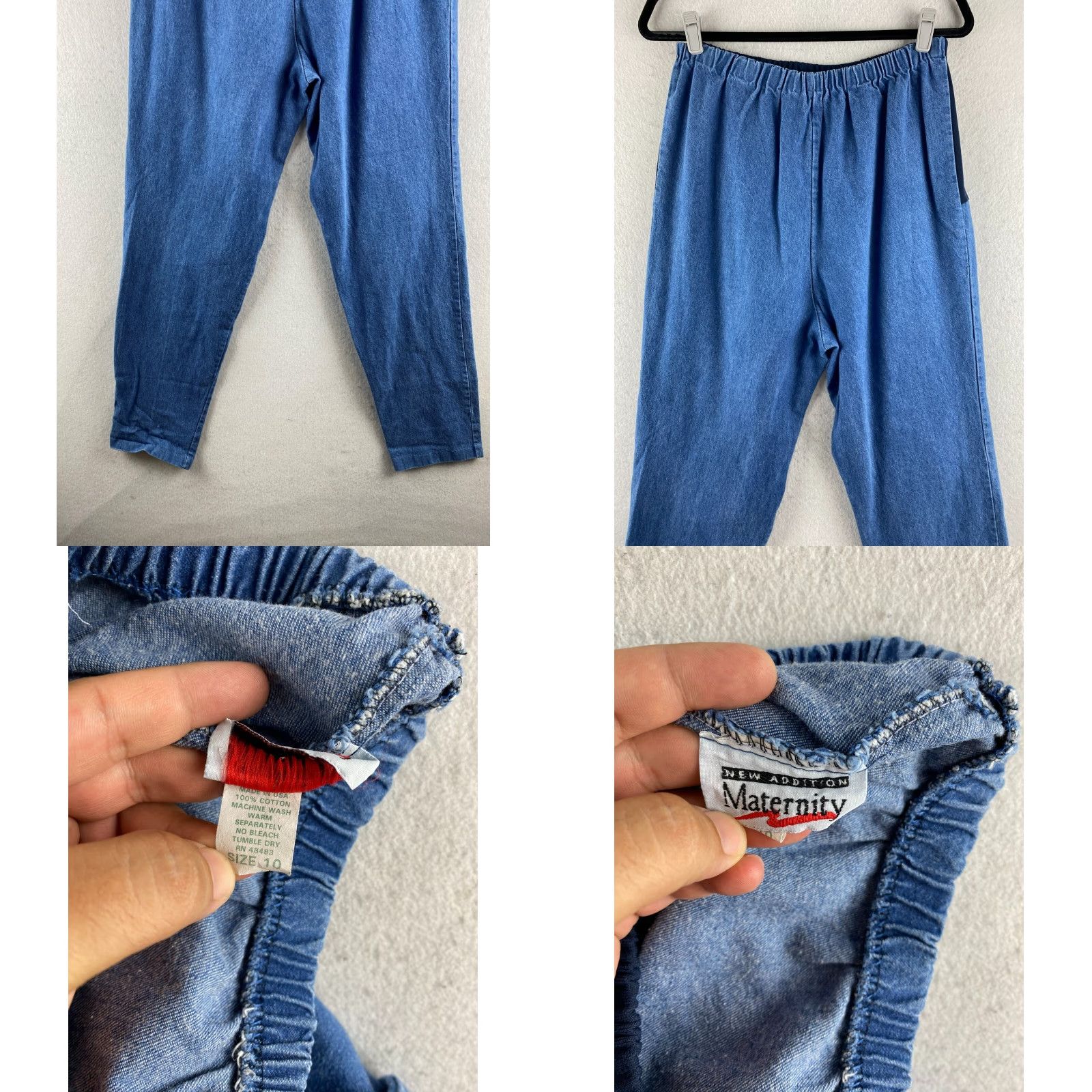 Vintage VINTAGE New Additions Jeans Womens 10 Maternity Blue Denim Elastic Waist High Rise Straight 29 In Inseam 29 Womens Size 32" / US 10 / IT 46 - 10 Thumbnail