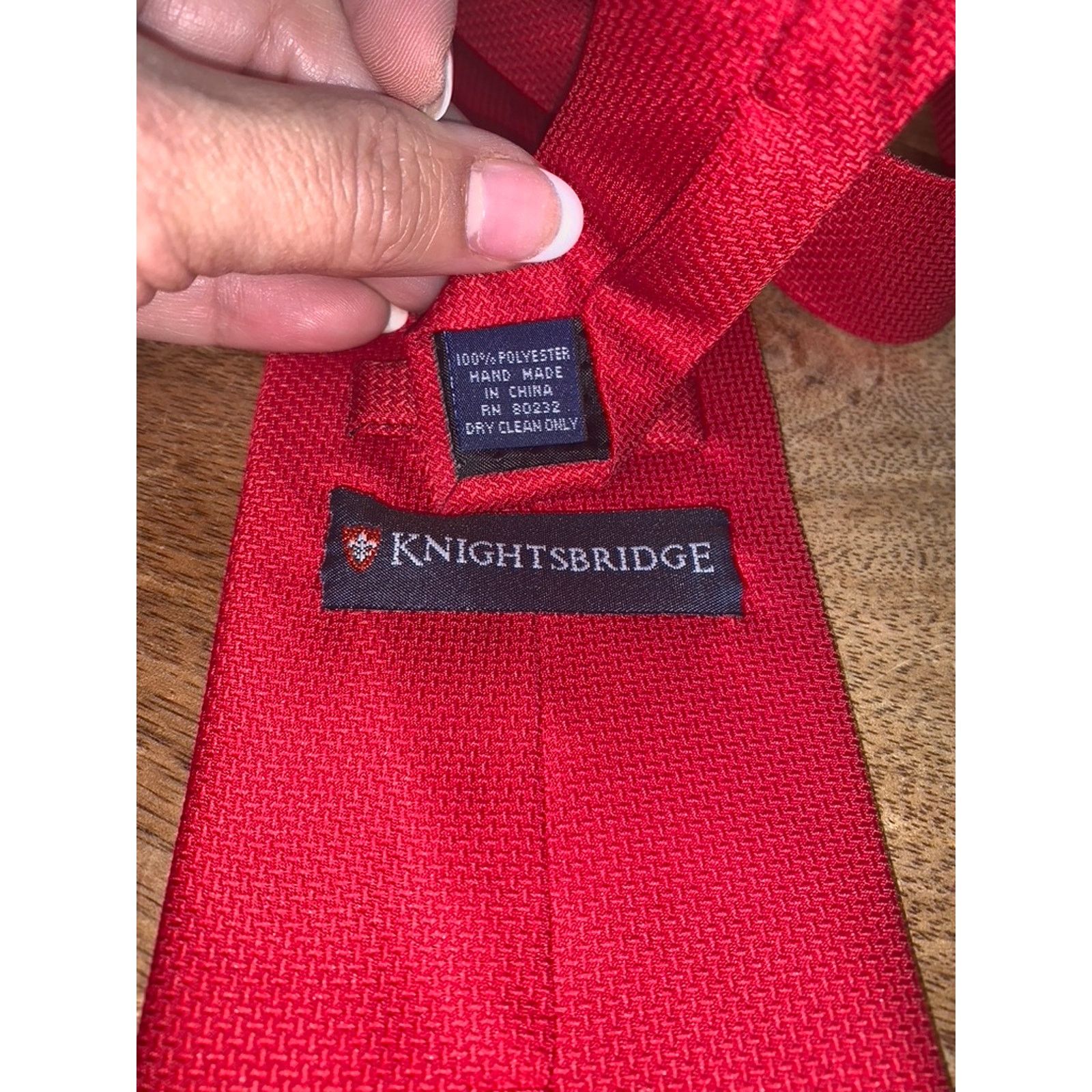 Knightsbridge Knightsbridge Men's Red Designer Tie Solid Formal Wedding Size ONE SIZE - 2 Thumbnail