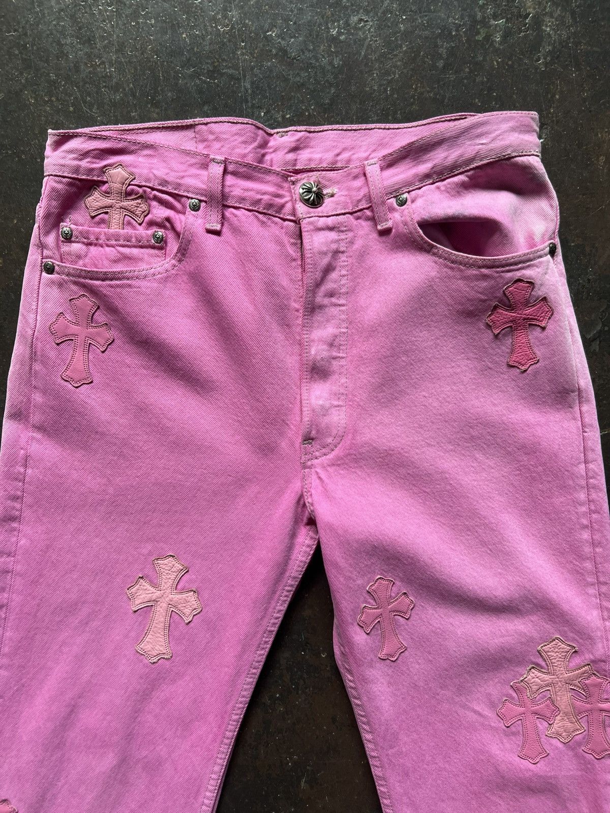 Chrome Hearts SOLD Chrome hearts pink denim Size US 34 / EU 50 - 3 Thumbnail