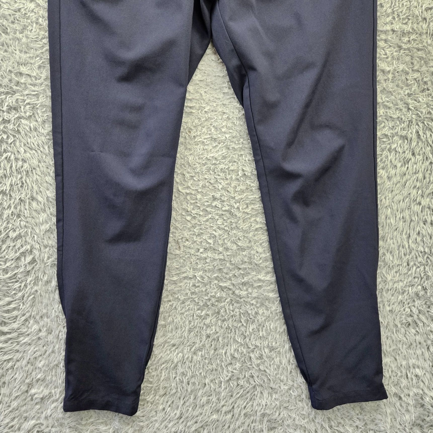 PRIMO Golf Pants Men 32 Regular Blue Pant Chino 5-Pocket Tapered Zip Ankle Inseam 30 Satin Polyester Front Flat Front Waist 31 Classic Sports Mens