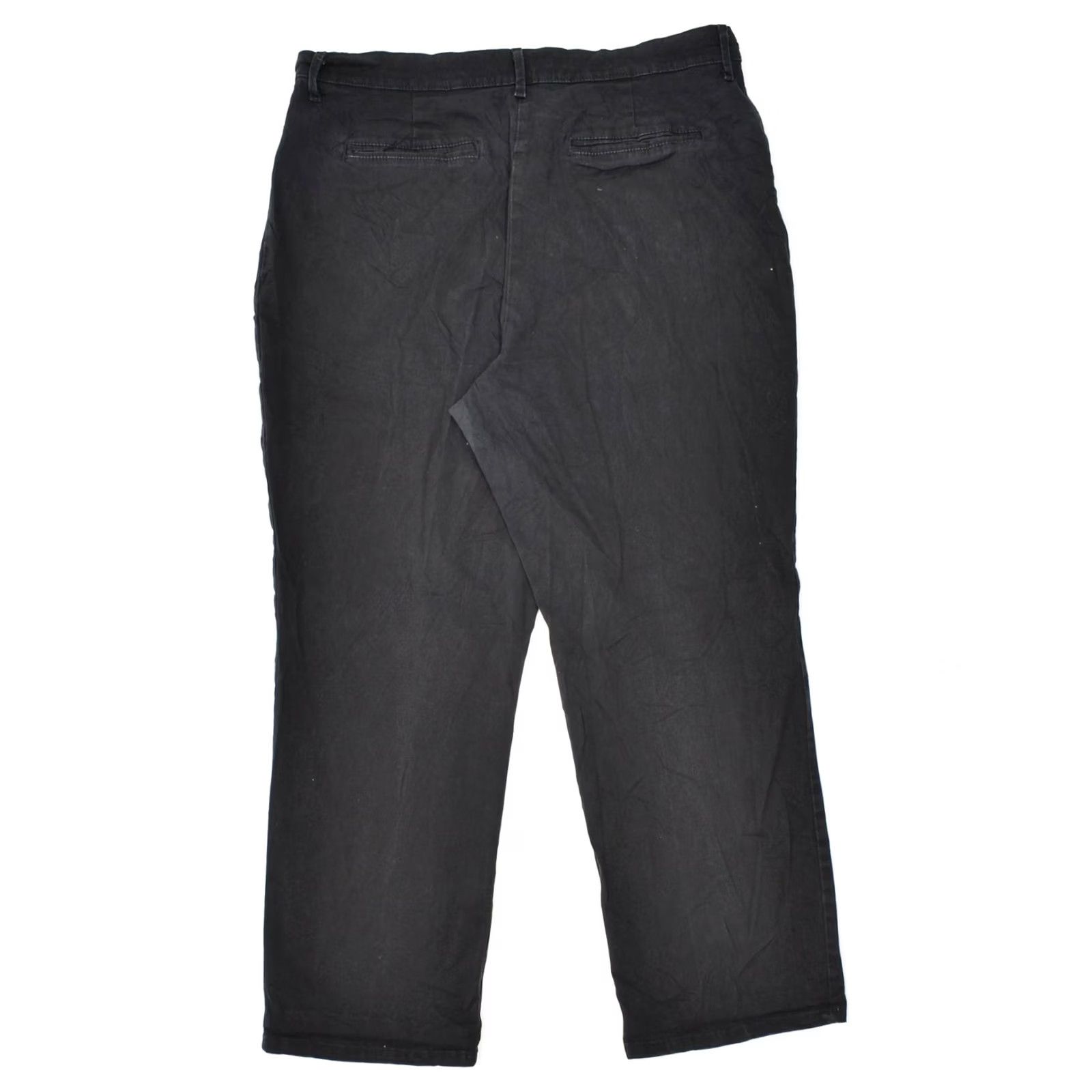 Lee LEE Womens Petite Straight Chino Trousers US 16 XL W34 L25 Black Cotton FM06 Size 40" / US 18 - 2 Thumbnail