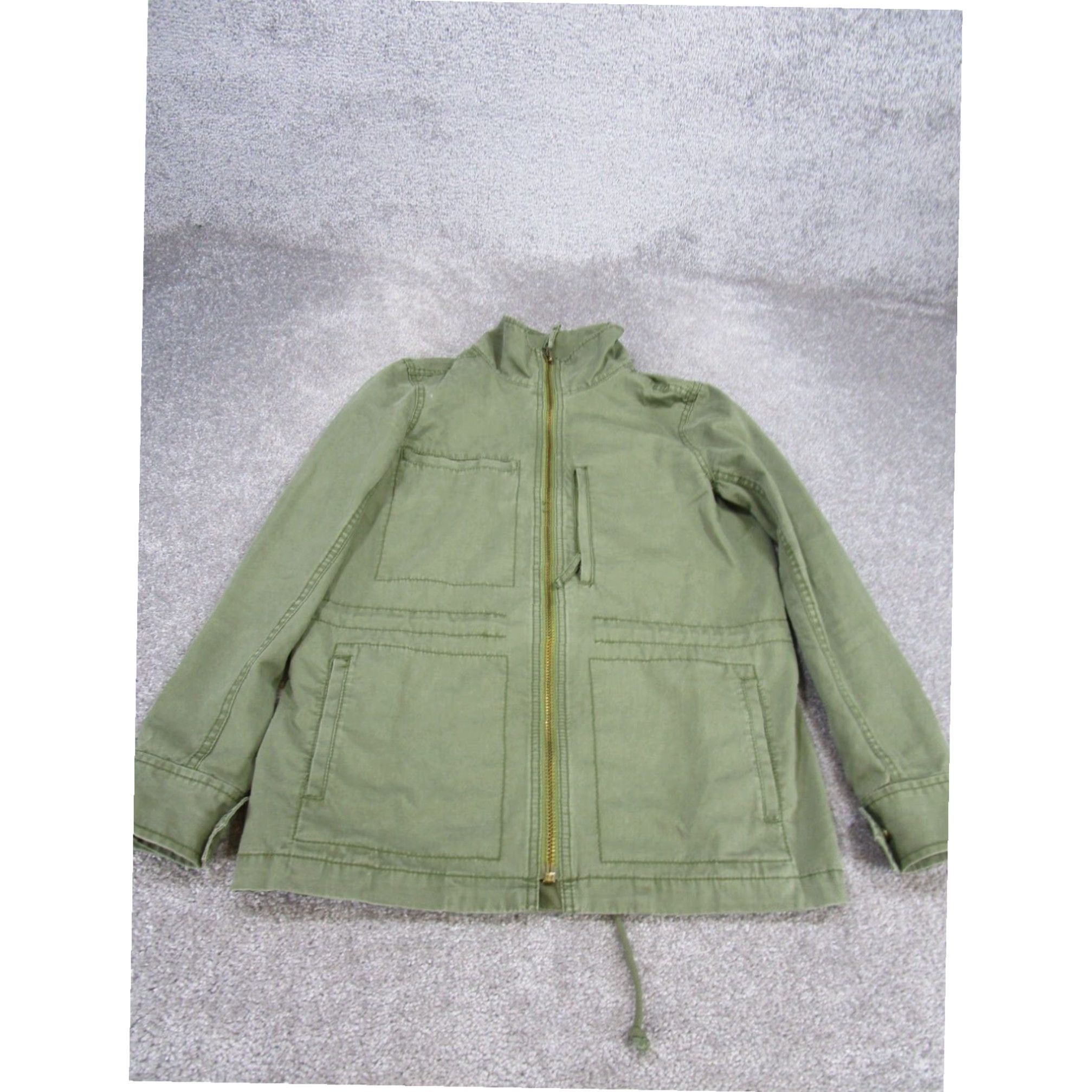 Madewell Military Jacket Womens Medium Green Cotton Canvas Field Coat