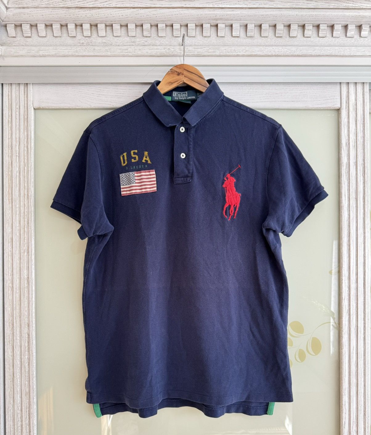 Polo Ralph Lauren × Ralph Lauren × Vintage Vintage Polo Ralph Lauren USA Polo T-Shirt Size US L / EU 52-54 / 3 - 1 Thumbnail