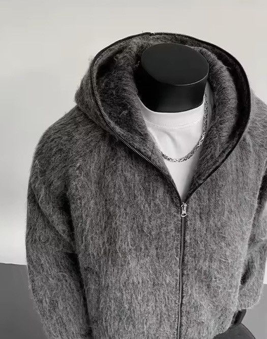 Other Streetwear Warm Casual Woolen Solid Bomber Coat Size US L / EU 52-54 / 3 - 6 Thumbnail