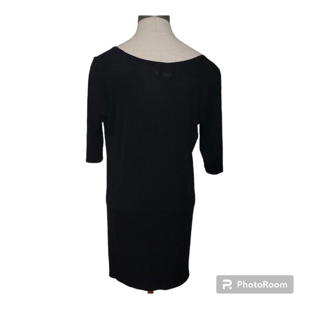 Eileen Fisher CT738 Eileen Fisher Long Black Tunic Blouse M Size M / US 6-8 / IT 42-44 - 3 Thumbnail