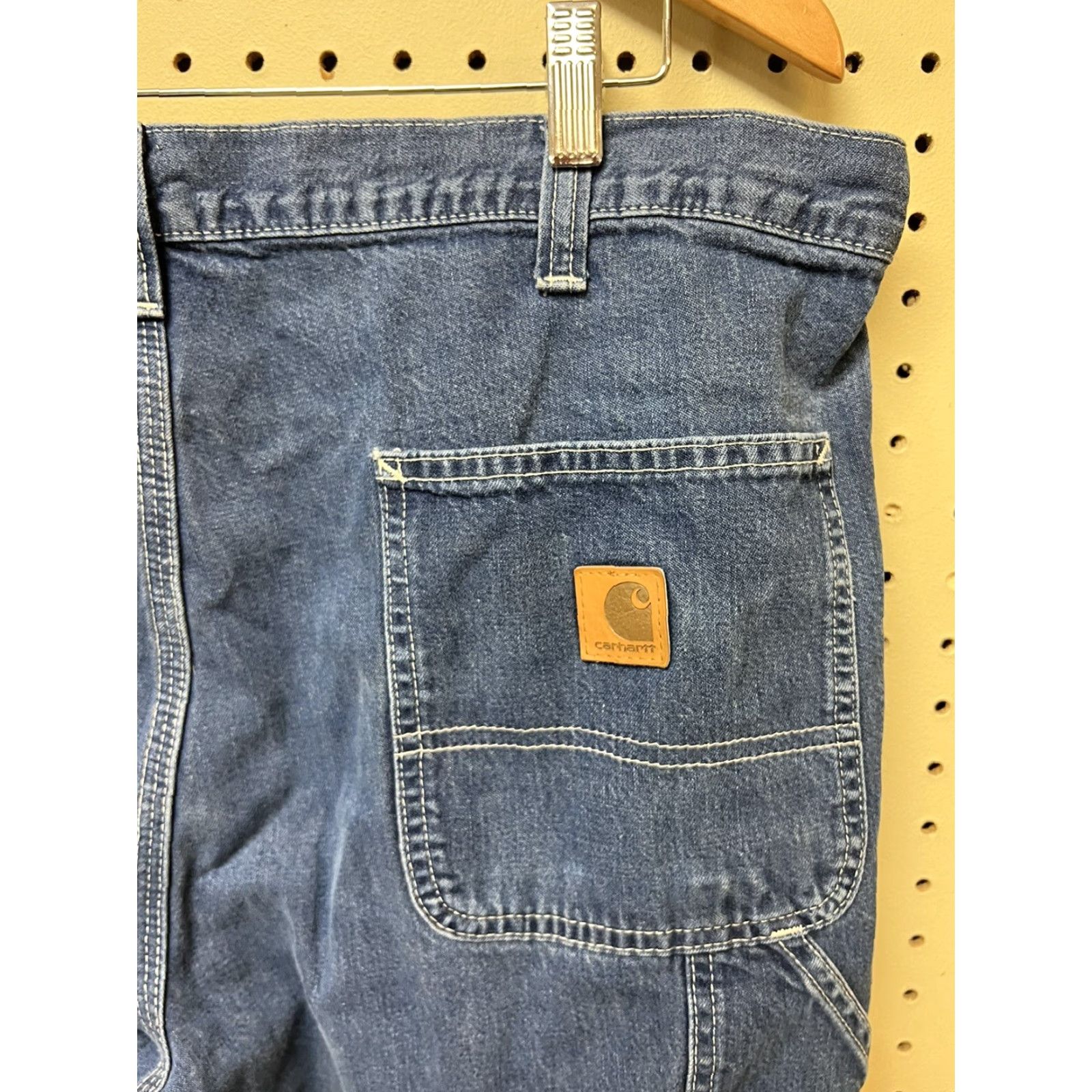 Carhartt VINTAGE Carhartt Jeans Dungaree 382-83 Work Denim 40x30 Mens Mens Jeans Blue Carhartt 382-83 Fits Dungaree Style 30 Inseam Size US 40 / EU 56 - 3 Thumbnail
