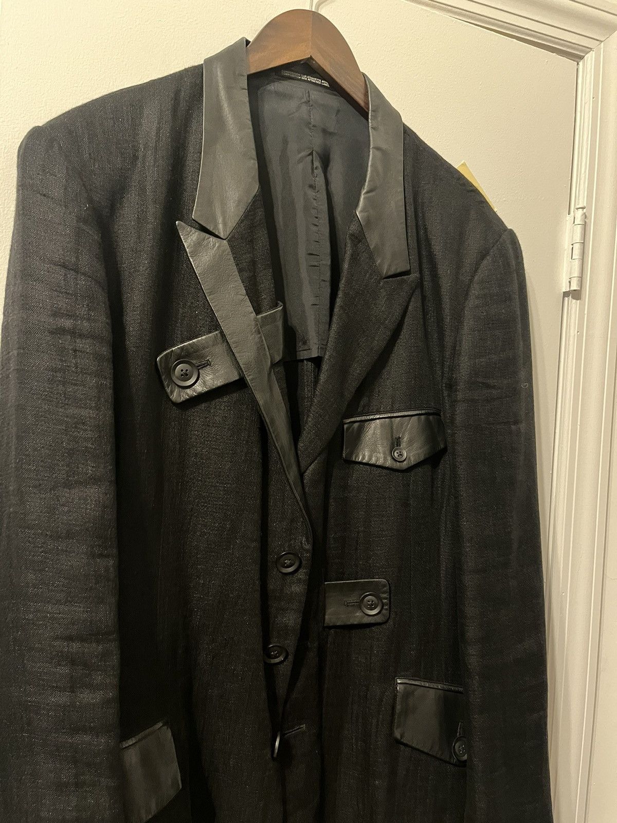Yohji Yamamoto Yohji Yamamoto Pour Homme Leather Jacket Size US L / EU 52-54 / 3 - 2 Thumbnail