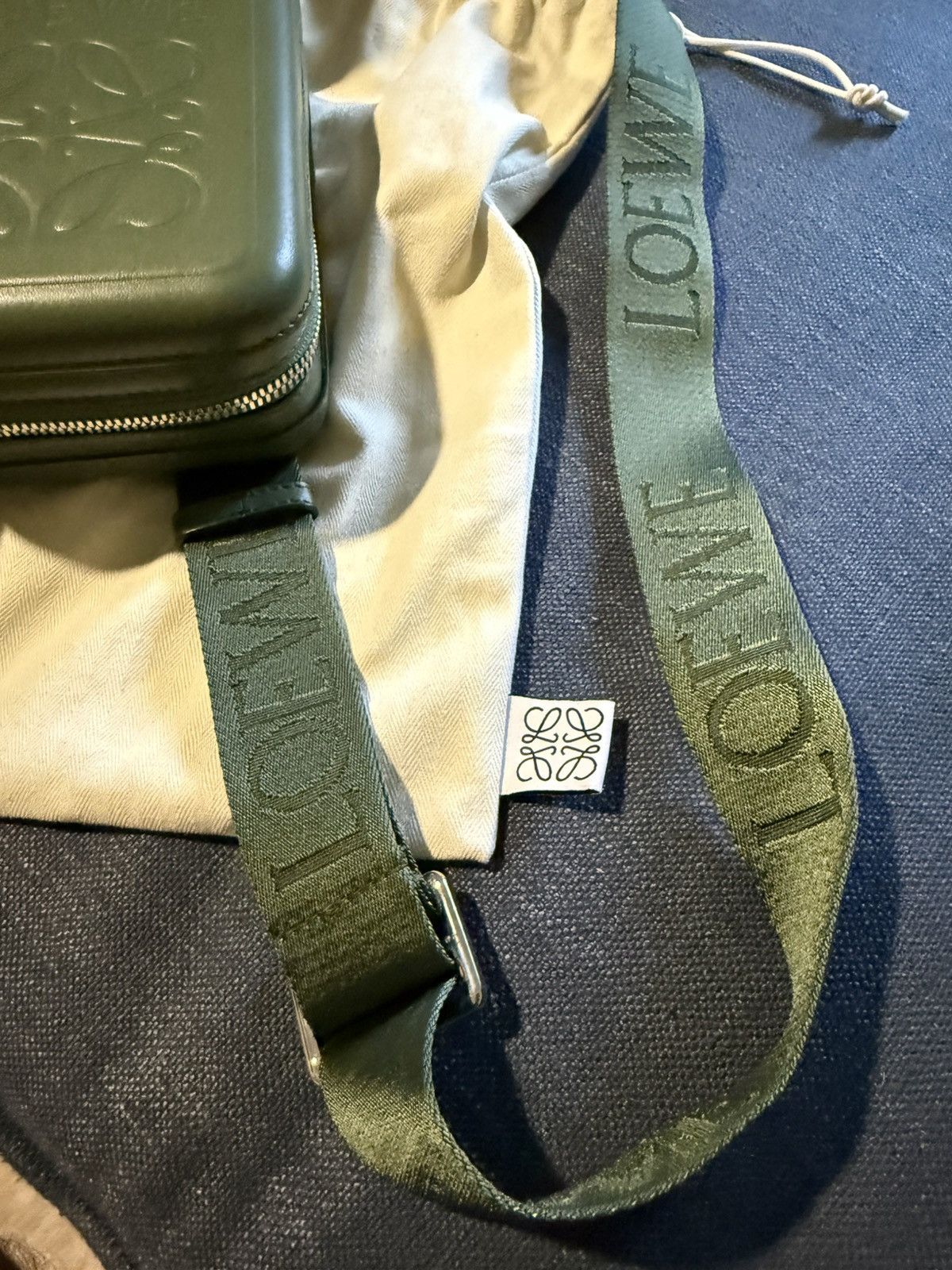 Loewe Loewe Men’s Leather Crossbody Bag - Hunter Green Size ONE SIZE - 2 Thumbnail