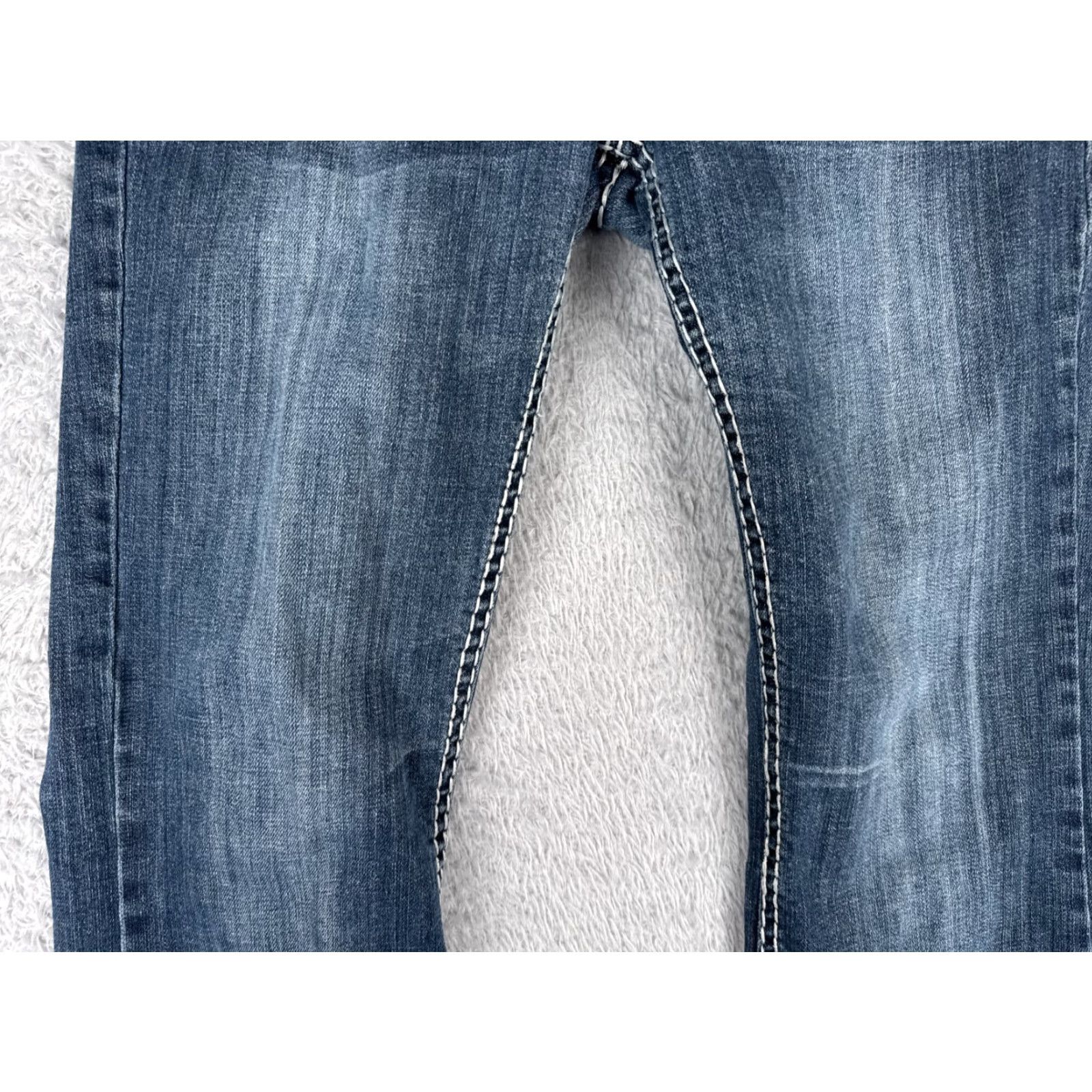 Vintage LA Idol Jeans Women Bootcut Denim 29x27 Blue Embroidered Cotton Blend Low Rise 9 Regular 27Inseam 5-Pocket Womens Size 30" / US 8 / IT 44 - 3 Thumbnail