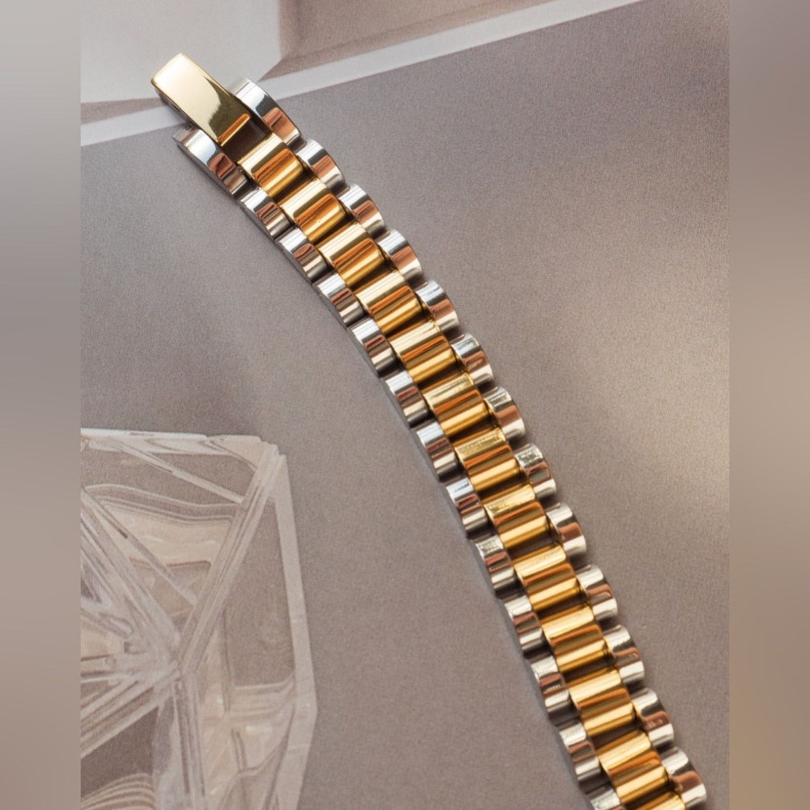 Luv Aj Luv AJ Two-Toned Timepiece Bracelet Gold & Silver (item #057 Size ONE SIZE - 2 Thumbnail