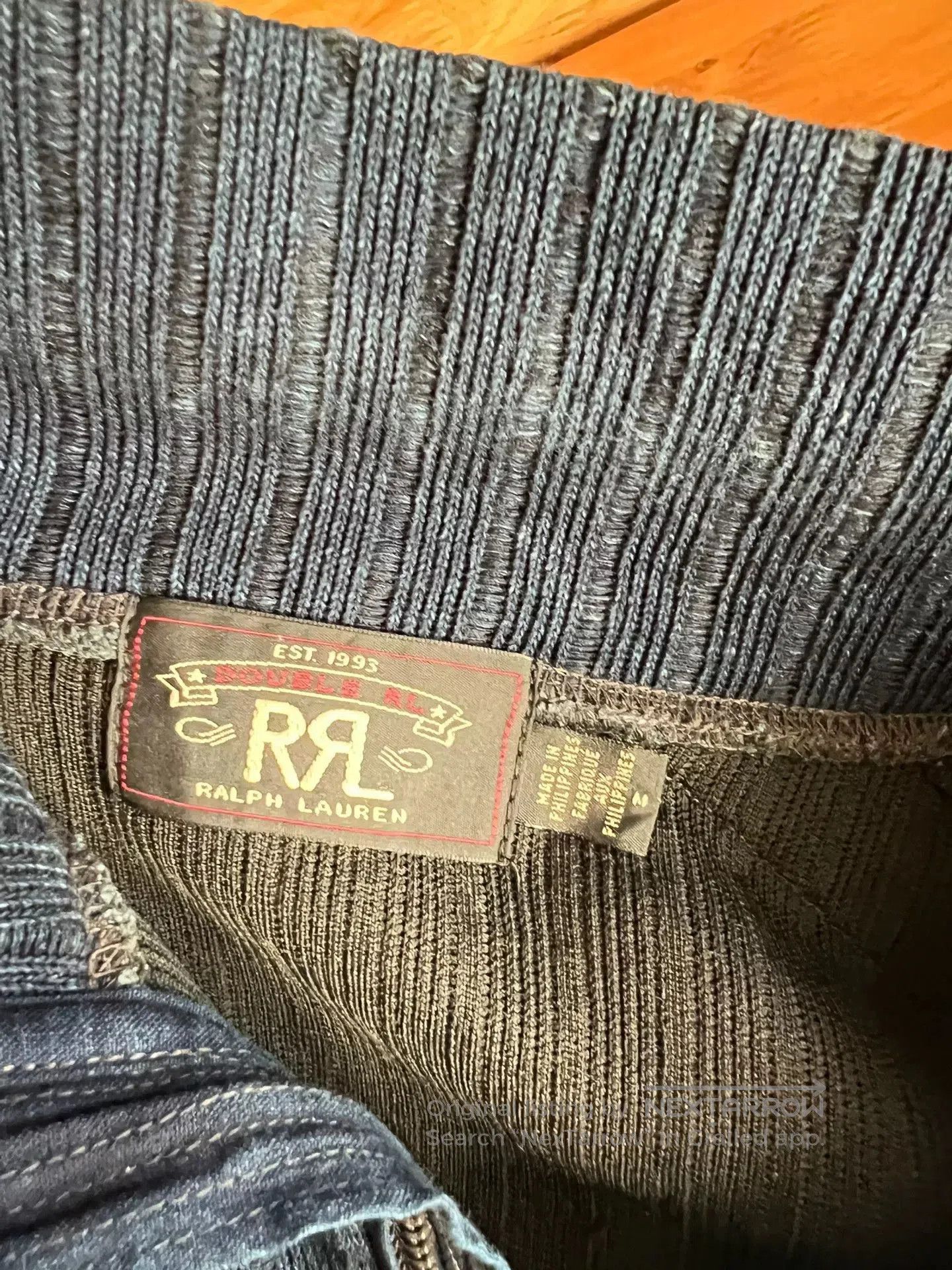 RRL Ralph Lauren vintage blue dyed pullover knit sweatshirt. Size US M / EU 48-50 / 2 - 9 Thumbnail