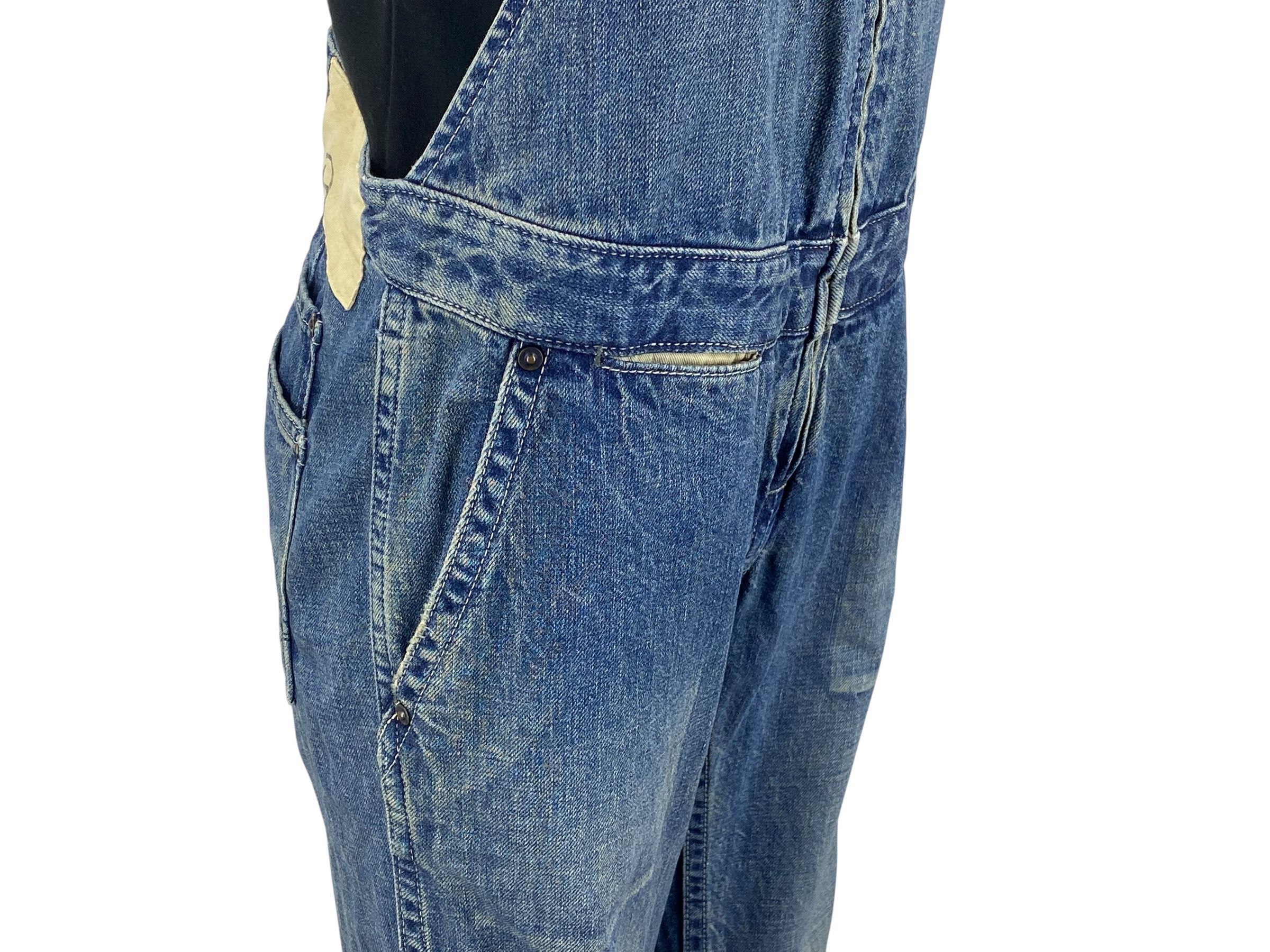 Vintage Johnbull Carpenter Bib Overalls Hickory Stripes Size US 31 - 8 Thumbnail