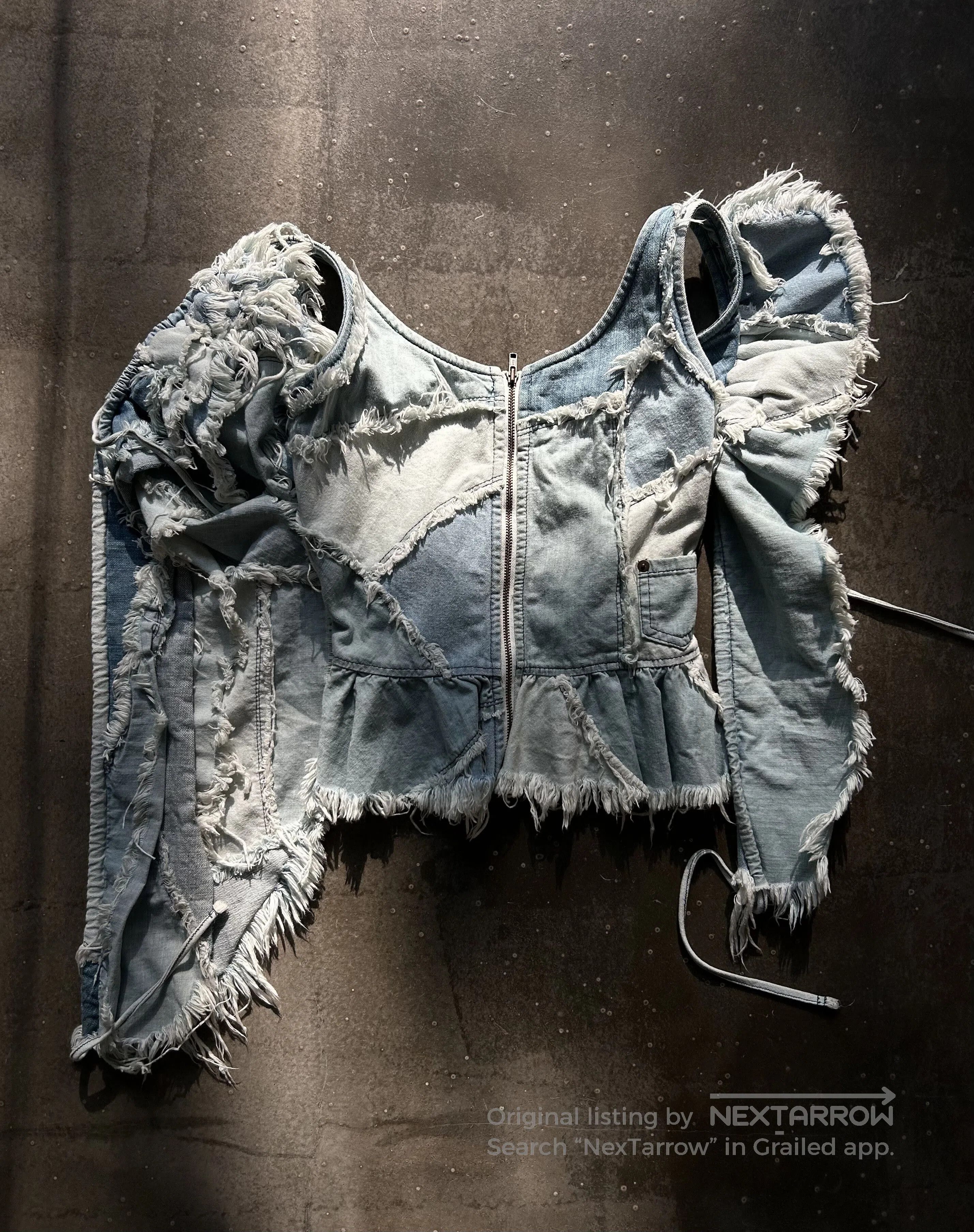 Nozomi Ishiguro Nozomi Ishiguro Distressed Denim Vest. Size US M / EU 48-50 / 2 - 7 Thumbnail